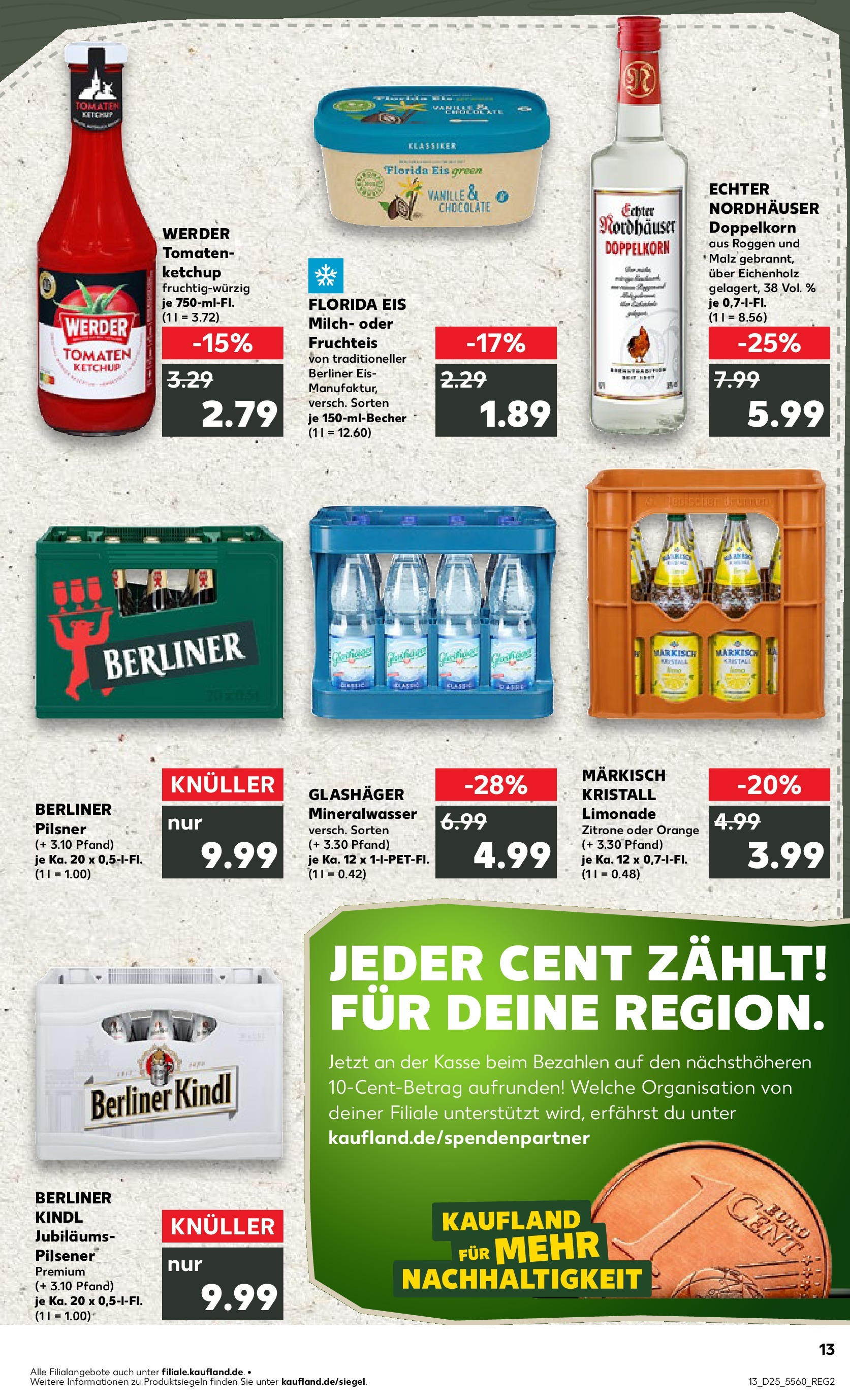 Prospekt Kaufland ab 18.06.2025 » Angebote Online zum Blättern | Seite: 13 | Produkte: Berliner, Milch, Limonade, Zitrone