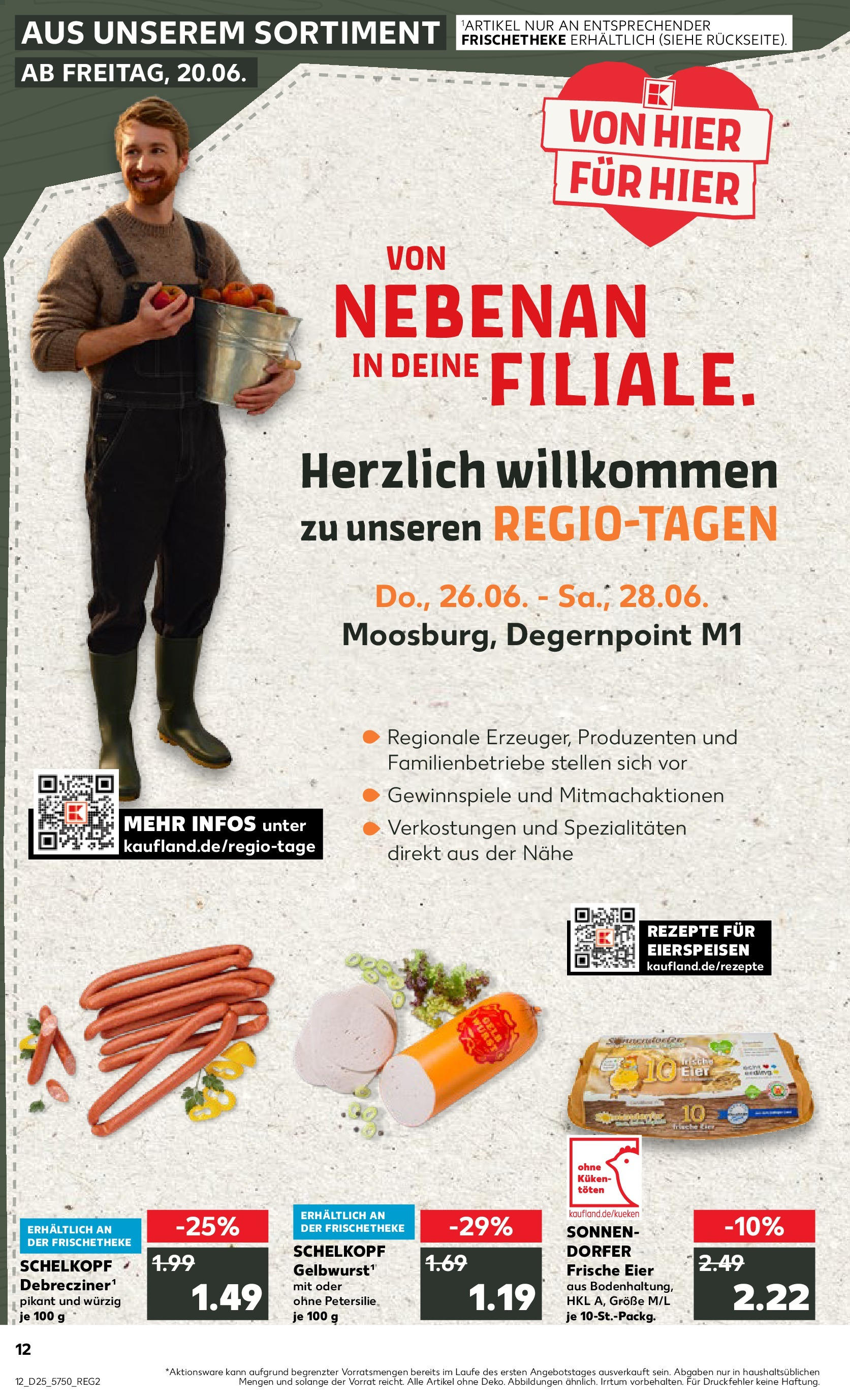 Prospekt Kaufland ab 18.06.2025 » Angebote Online zum Blättern | Seite: 12 | Produkte: Eier, Wurst, Petersilie