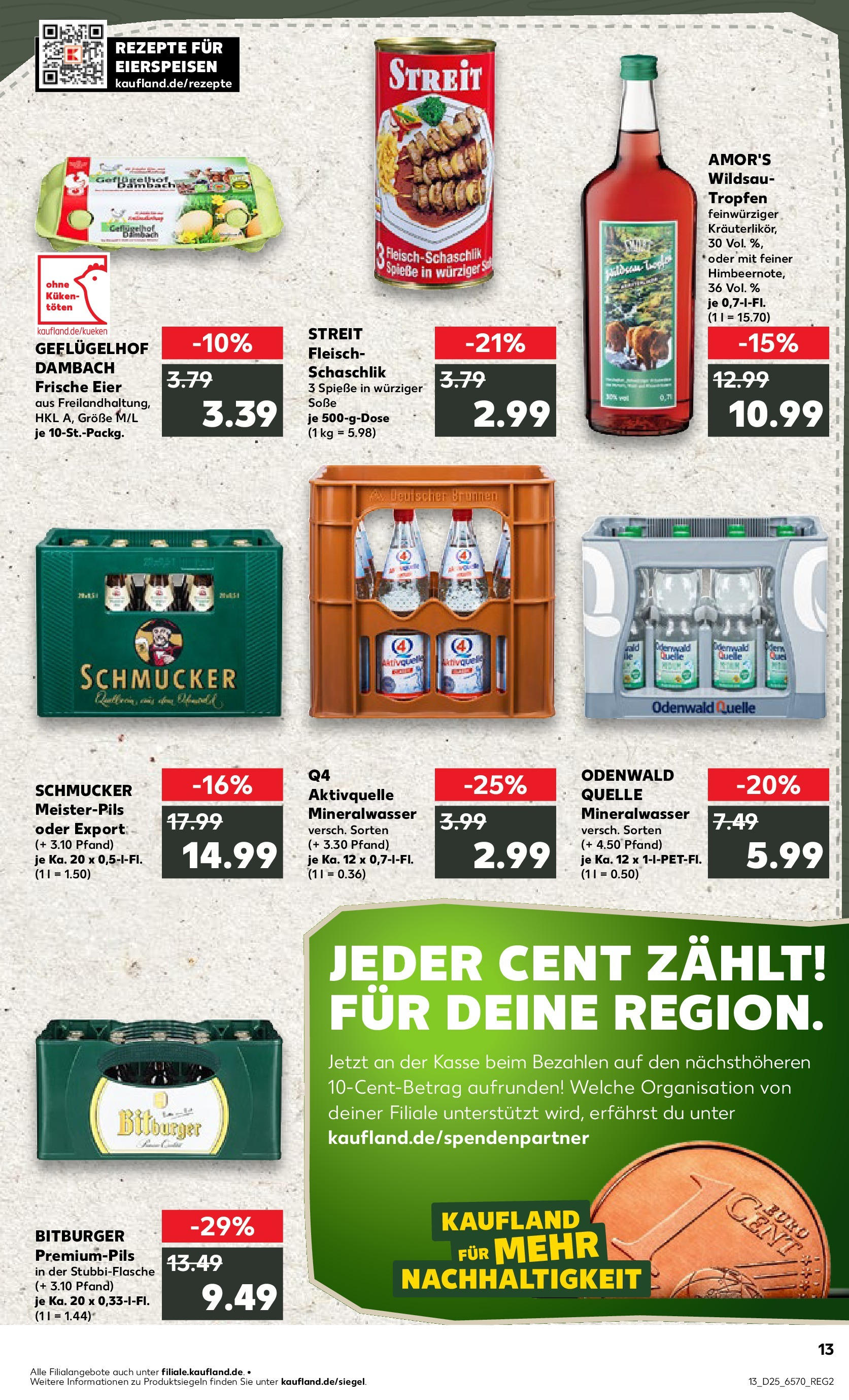 Prospekt Kaufland ab 18.06.2025 » Angebote Online zum Blättern | Seite: 13 | Produkte: Bitburger, Eier, Soße, Fleisch