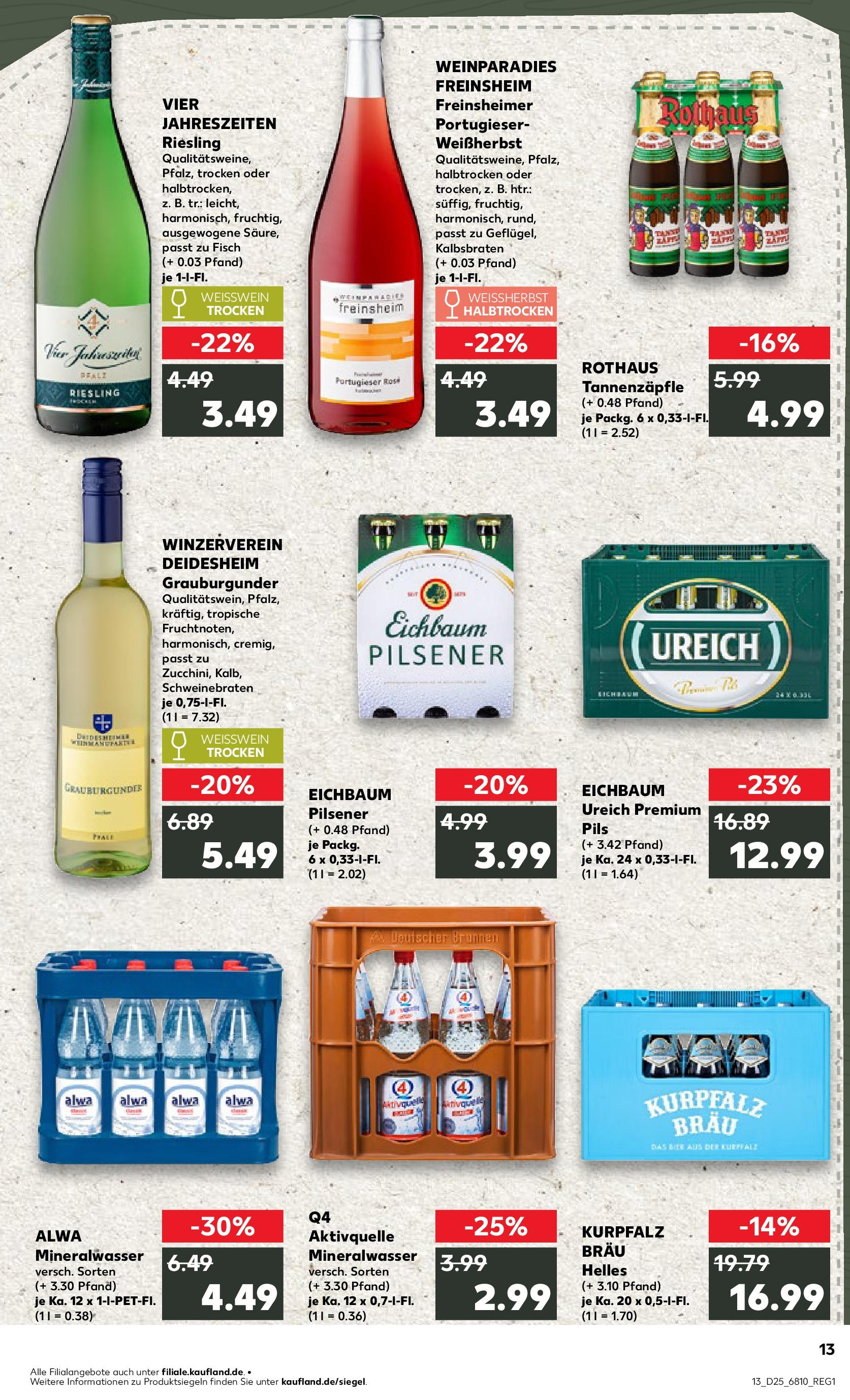 Prospekt Kaufland ab 18.06.2025 » Angebote Online zum Blättern | Seite: 2 | Produkte: Weißwein, Weißwein trocken, Pils, Mineralwasser