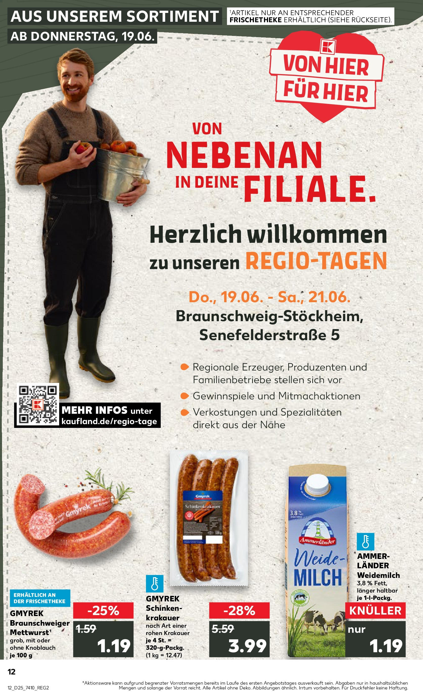 Prospekt Kaufland ab 18.06.2025 » Angebote Online zum Blättern | Seite: 1 | Produkte: Milch, Knoblauch, Schinken