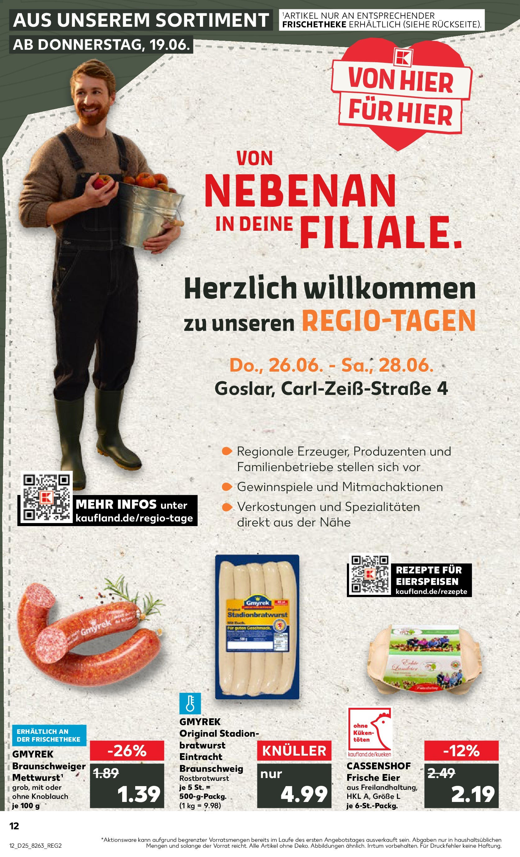 Prospekt Kaufland ab 18.06.2025 » Angebote Online zum Blättern | Seite: 1 | Produkte: Eier, Bratwurst, Knoblauch