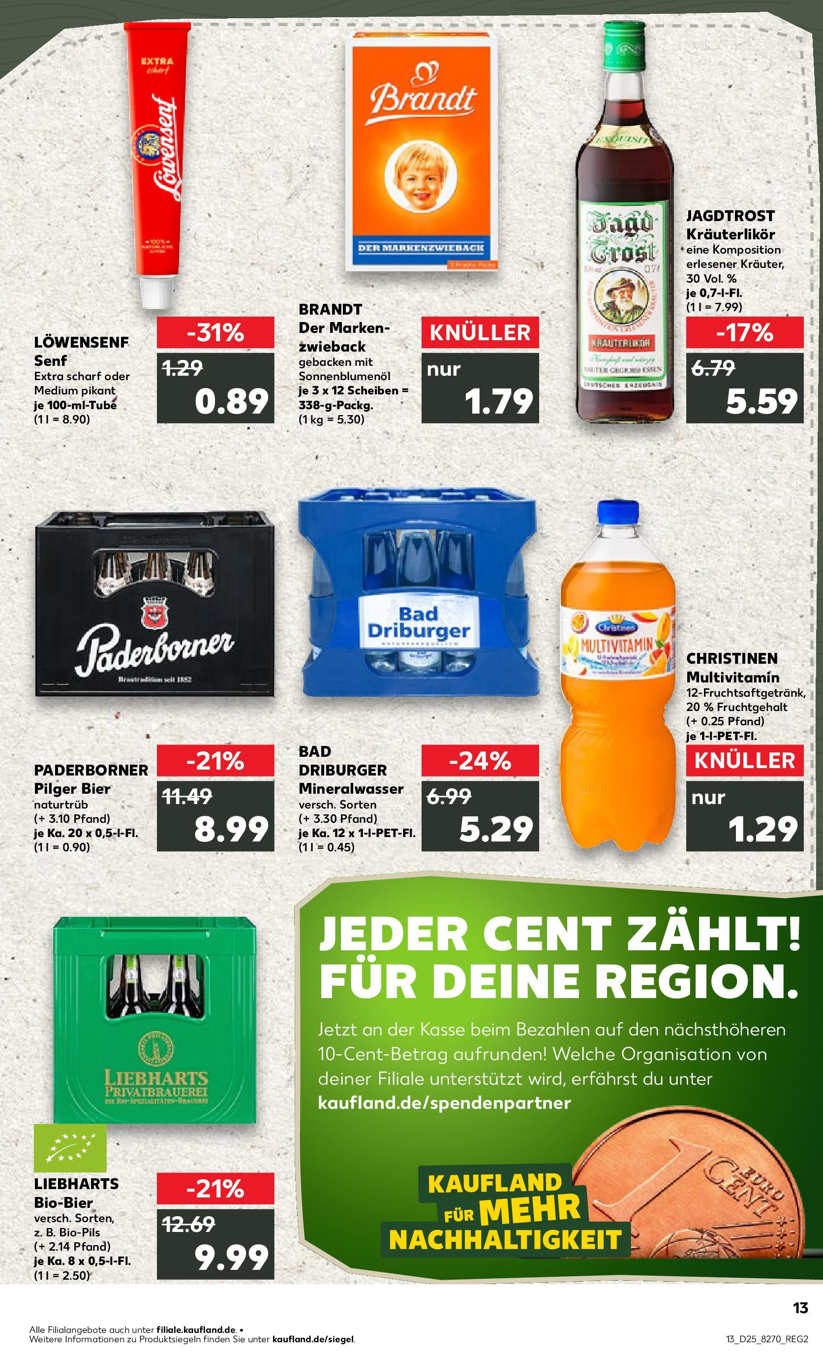 Prospekt Kaufland ab 22.06.2025 » Angebote Online zum Blättern | Seite: 26 | Produkte: Bier, Sonnenblumenol, Bad, Mineralwasser