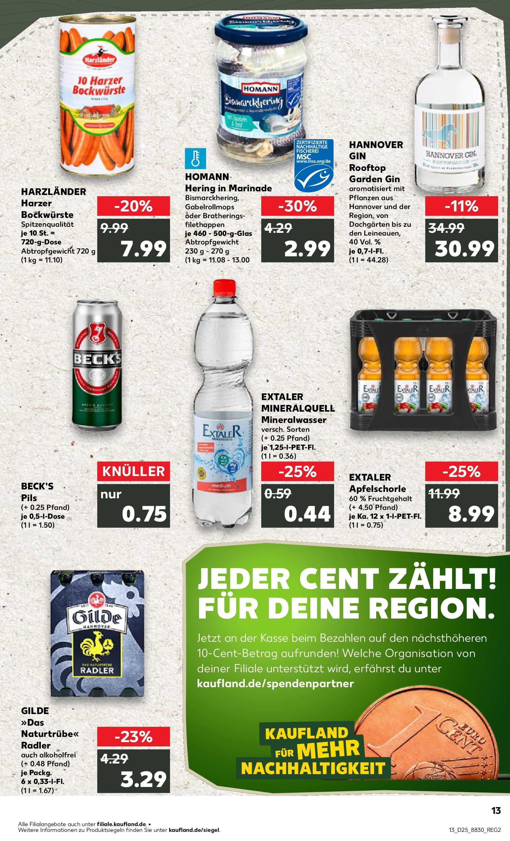 Prospekt Kaufland ab 18.06.2025 » Angebote Online zum Blättern | Seite: 13 | Produkte: Pils, Mineralwasser, Apple, Gin