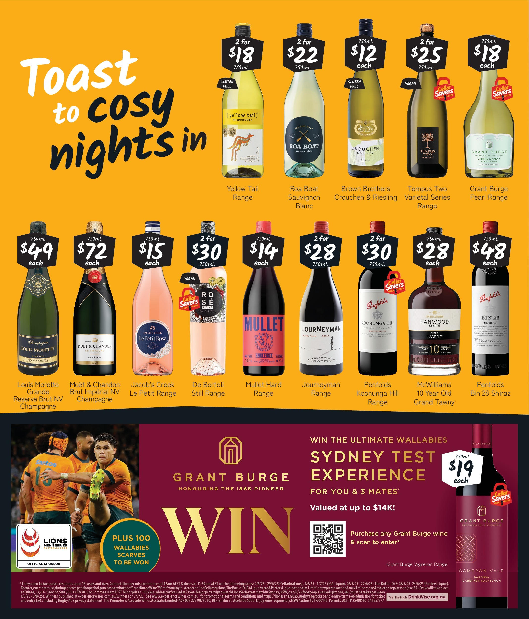 Cellarbrations - Winter Drops that Hit the Spot. Good Shout! - 15/06/2025 > weekly / monthly specials | Page: 4 | Products: Thon au naturel, Wine, Tefal cake factory, Couches culottes pommette