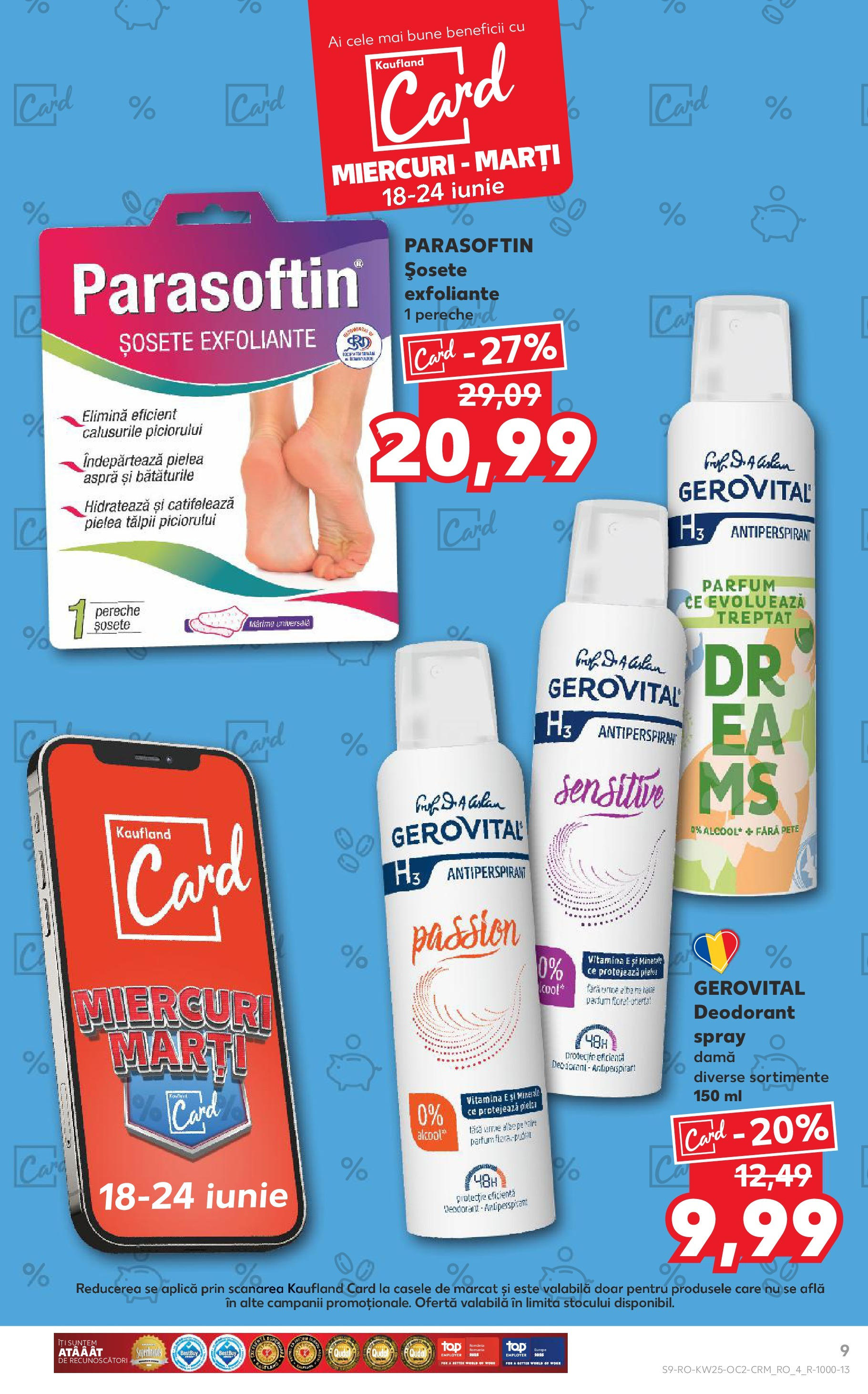 Catalog Kaufland - Bucureşti 18.06.2025 || Revista si Oferte | Pagină: 9 | Produse: Parfum, Deodorant, Antiperspirant, Șosete Catalog Kaufland - Bucureşti 18.06.2025 - Revista si Oferta | Pagină: 9 | Produse: Parfum, Deodorant, Antiperspirant, Șosete