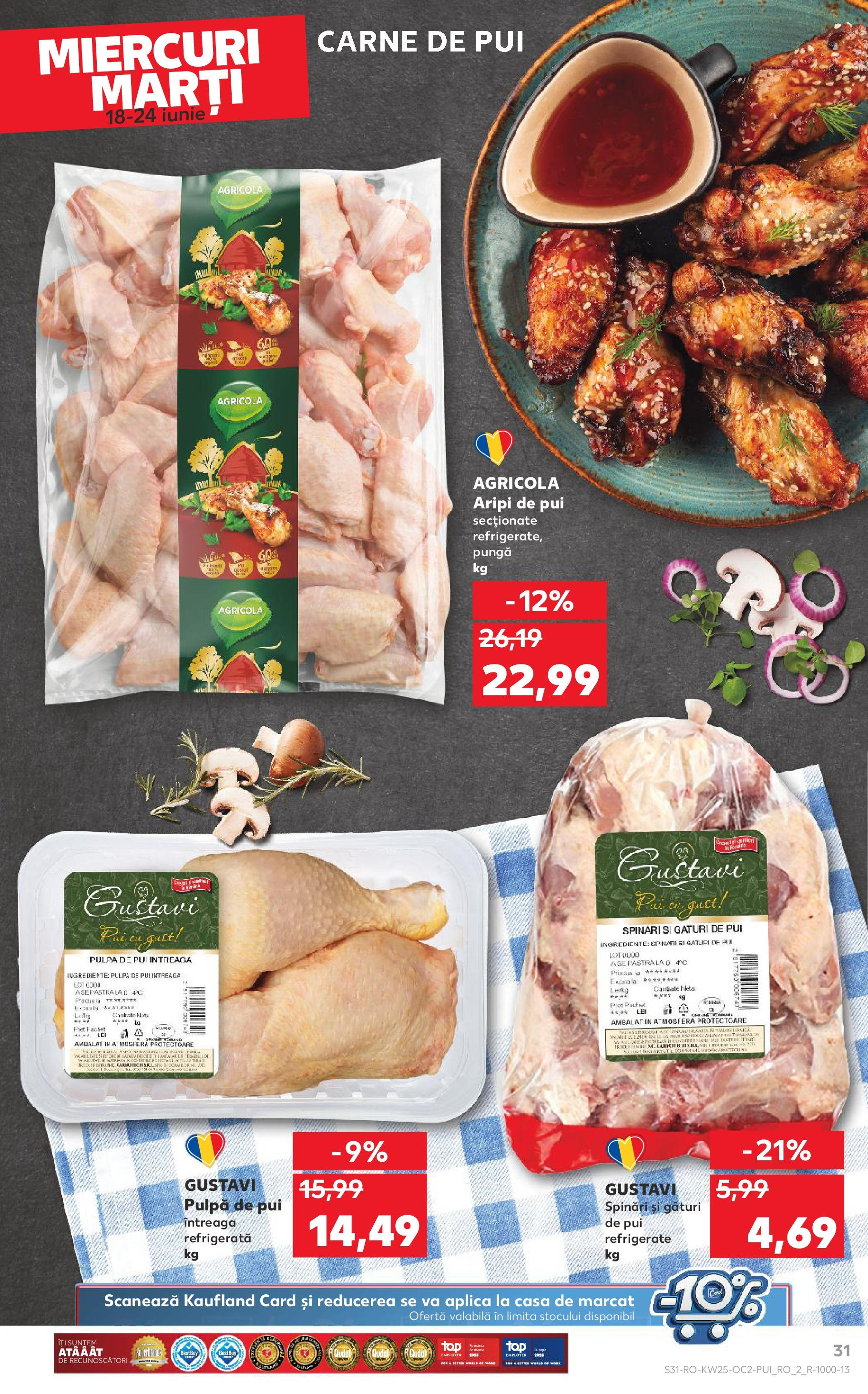 Catalog Kaufland - Bucureşti 18.06.2025 || Revista si Oferte | Pagină: 31 | Produse: Pungă, Hacıyatmaz Kedi Oyuncağı, Carne De Pui Catalog Kaufland - Bucureşti 18.06.2025 - Revista si Oferta | Pagină: 31 | Produse: Pungă, Hacıyatmaz Kedi Oyuncağı, Carne De Pui