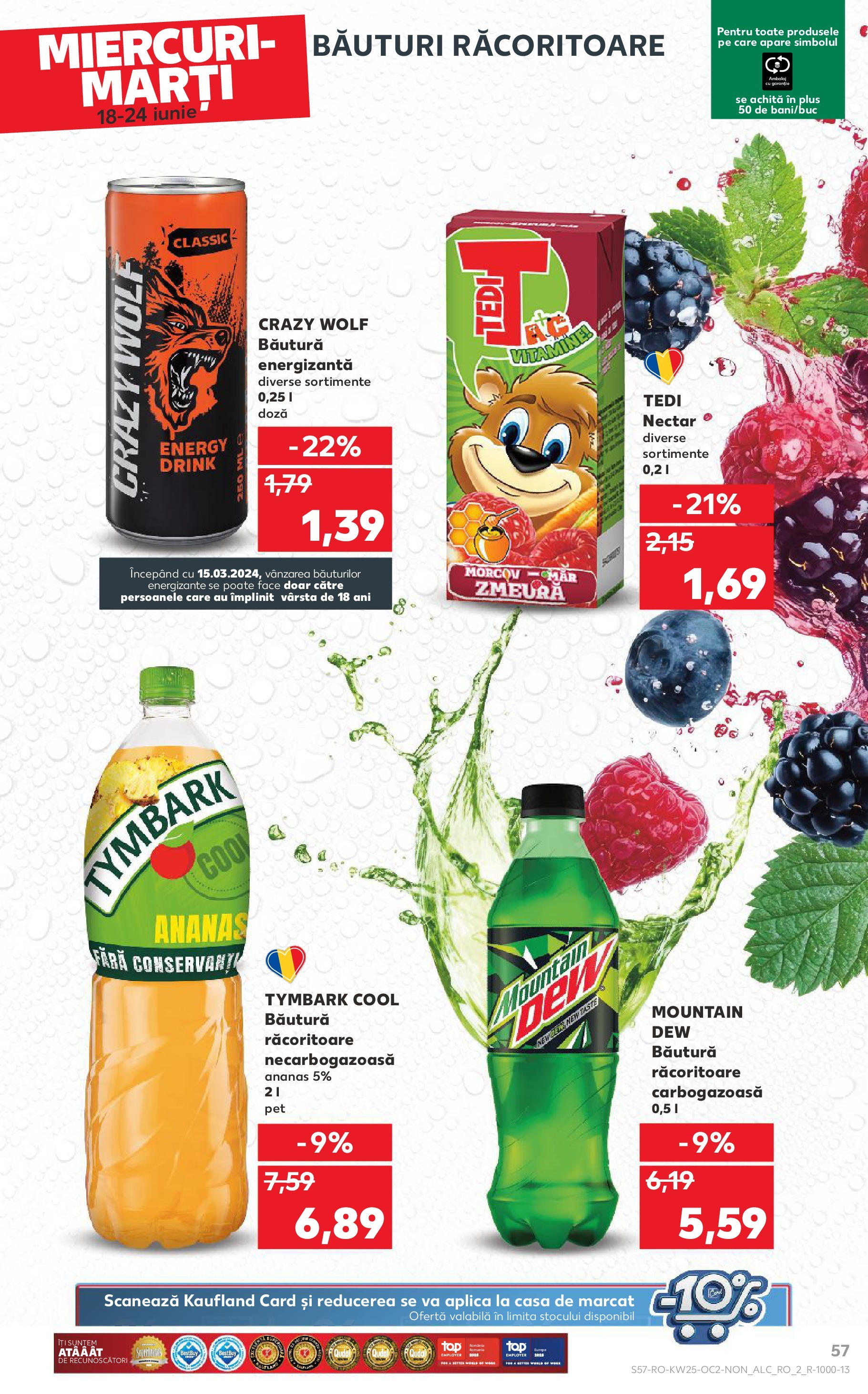 Catalog Kaufland - Bucureşti 18.06.2025 || Revista si Oferte | Pagină: 57 | Produse: Zmeură, Matériel de Street Workout, Băutură energizantă, Ananas Catalog Kaufland - Bucureşti 18.06.2025 - Revista si Oferta | Pagină: 57 | Produse: Zmeură, Matériel de Street Workout, Băutură energizantă, Ananas