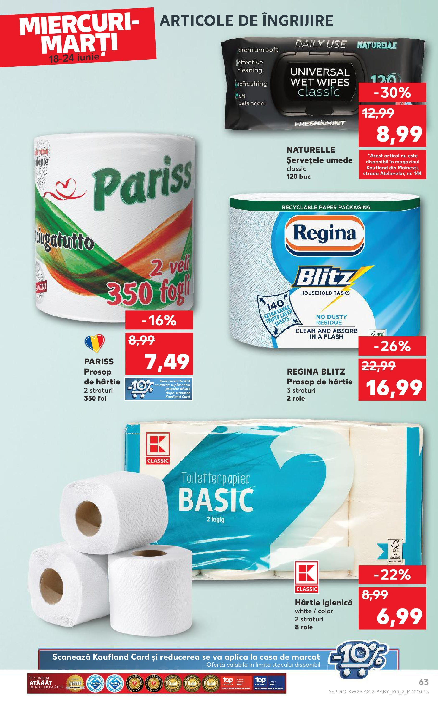 Catalog Kaufland - Bucureşti 18.06.2025 || Revista si Oferte | Pagină: 63 | Produse: Pomelo, Role, Șervețele umede Catalog Kaufland - Bucureşti 18.06.2025 - Revista si Oferta | Pagină: 63 | Produse: Pomelo, Role, Șervețele umede
