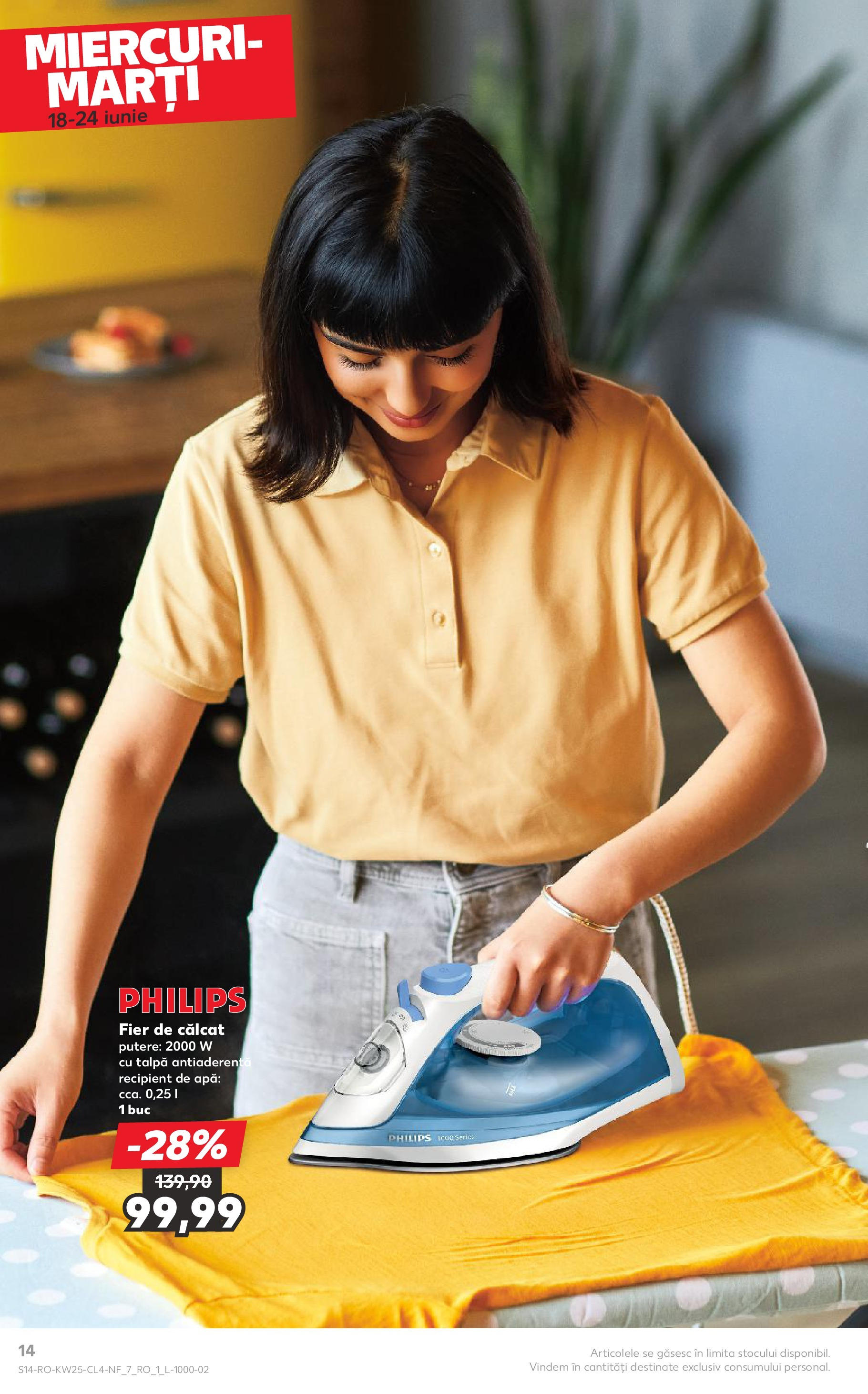 Kaufland - Catalog Kaufland până în data de 24.06.2025 17.06.2025 - Revista si Oferta | Pagină: 14 | Produse: Enginar, Fier de călcat, Apă
