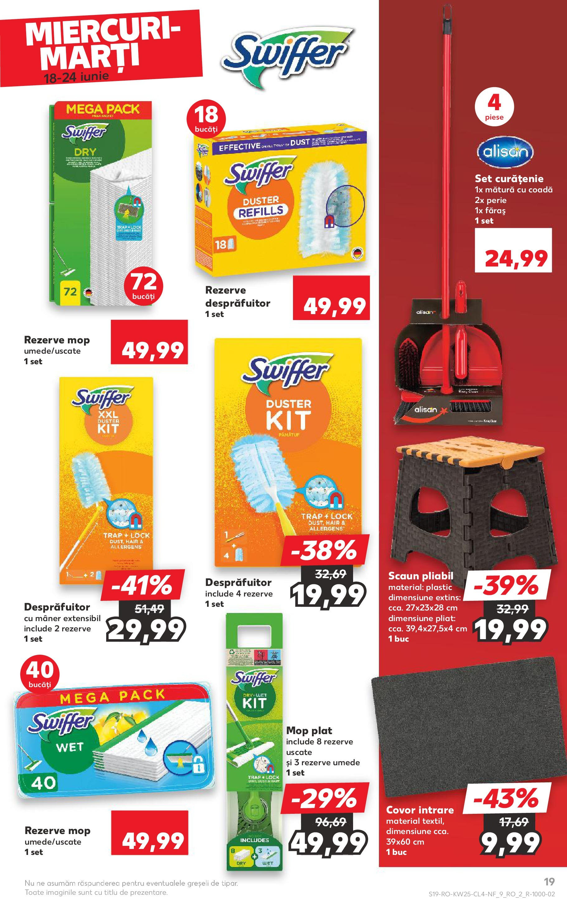 Kaufland - Catalog Kaufland până în data de 24.06.2025 17.06.2025 - Revista si Oferta | Pagină: 19 | Produse: Mop, Scaun, Covor, Perie