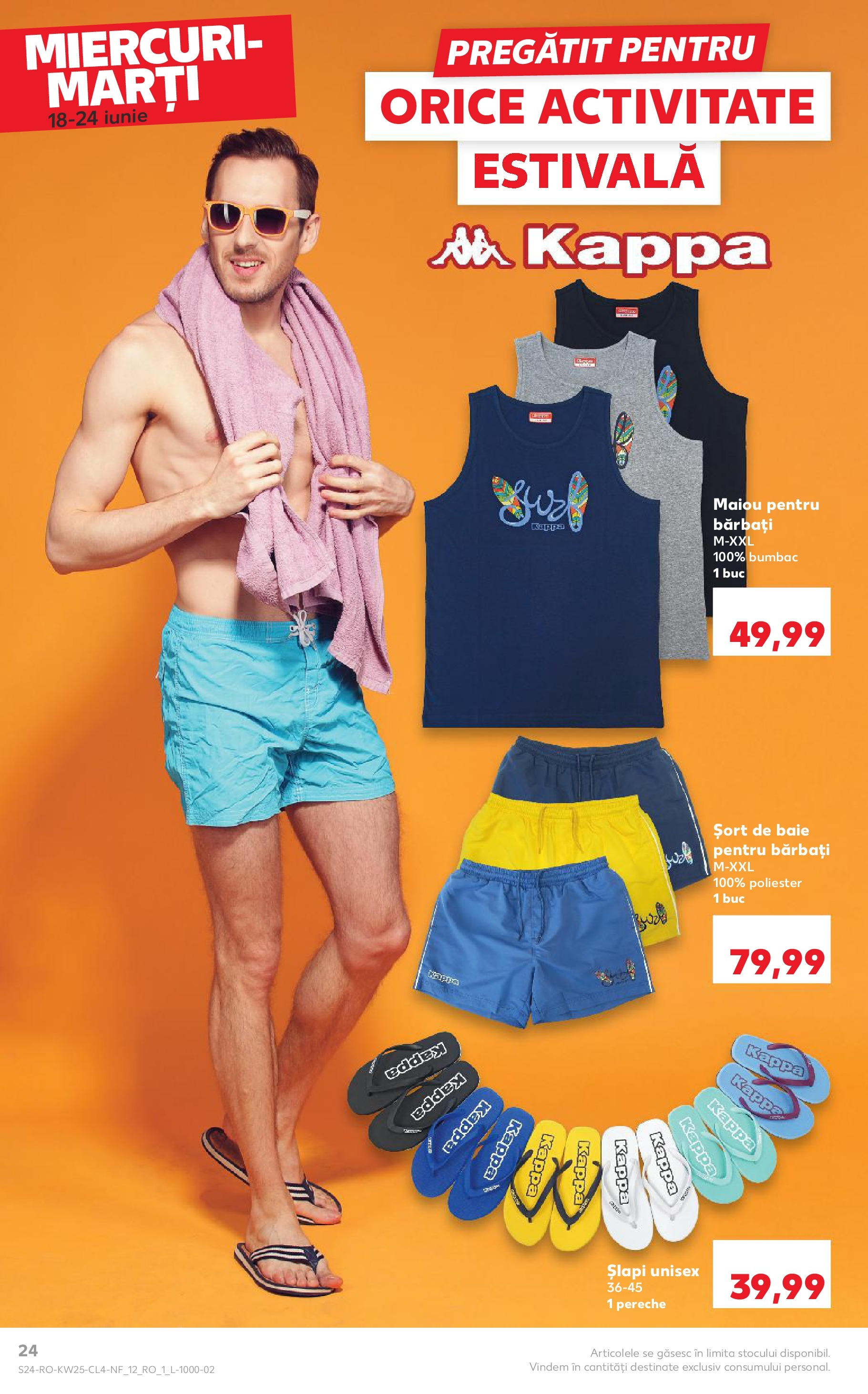 Kaufland - Catalog Kaufland până în data de 24.06.2025 17.06.2025 - Revista si Oferta | Pagină: 24 | Produse: Șort, Șort de baie, Maiou, Șlapi