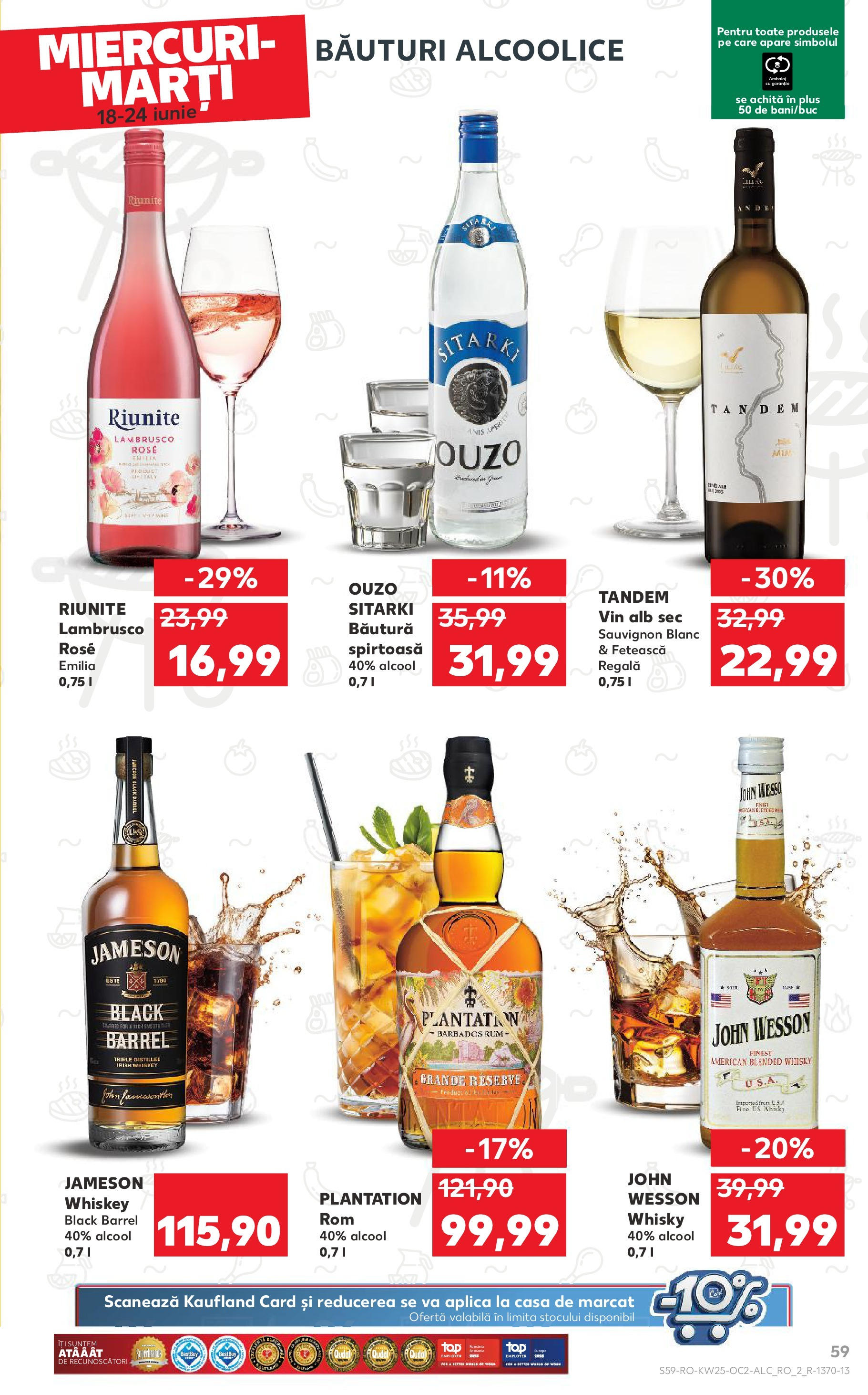 Catalog Kaufland - Râșnov 18.06.2025 || Revista si Oferte | Pagină: 59 | Produse: Vin, Whiskey Catalog Kaufland - Râșnov 18.06.2025 - Revista si Oferta | Pagină: 59 | Produse: Vin, Whiskey