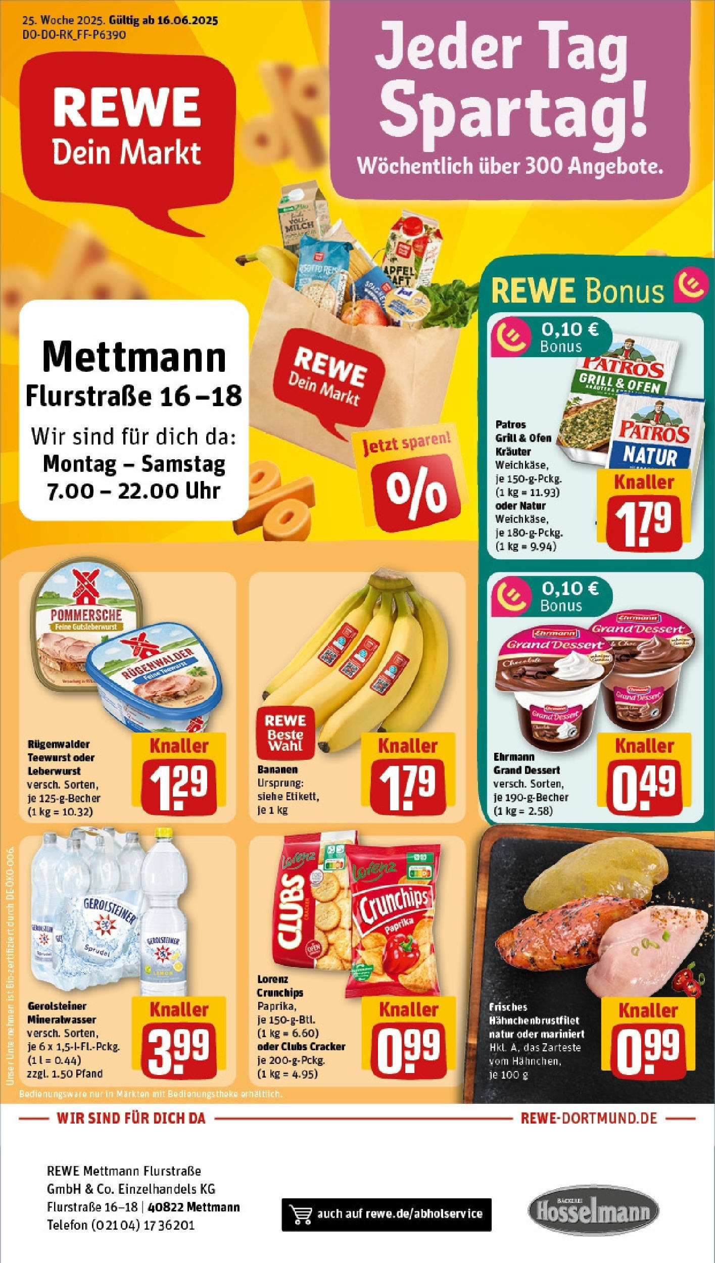 REWE Prospekt ab 15.06.2025 nächste Woche - Prospekt Mettmann Vorschau von dem Prospekt des Geschäftes Rewe, gültig ab dem 15.06.2025