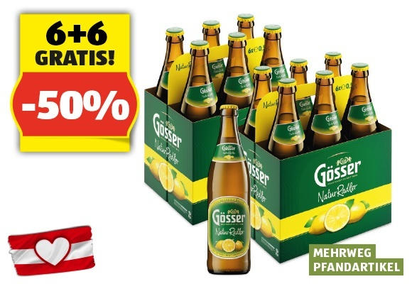 GÖSSER Naturradler, 12 x 0,5 l