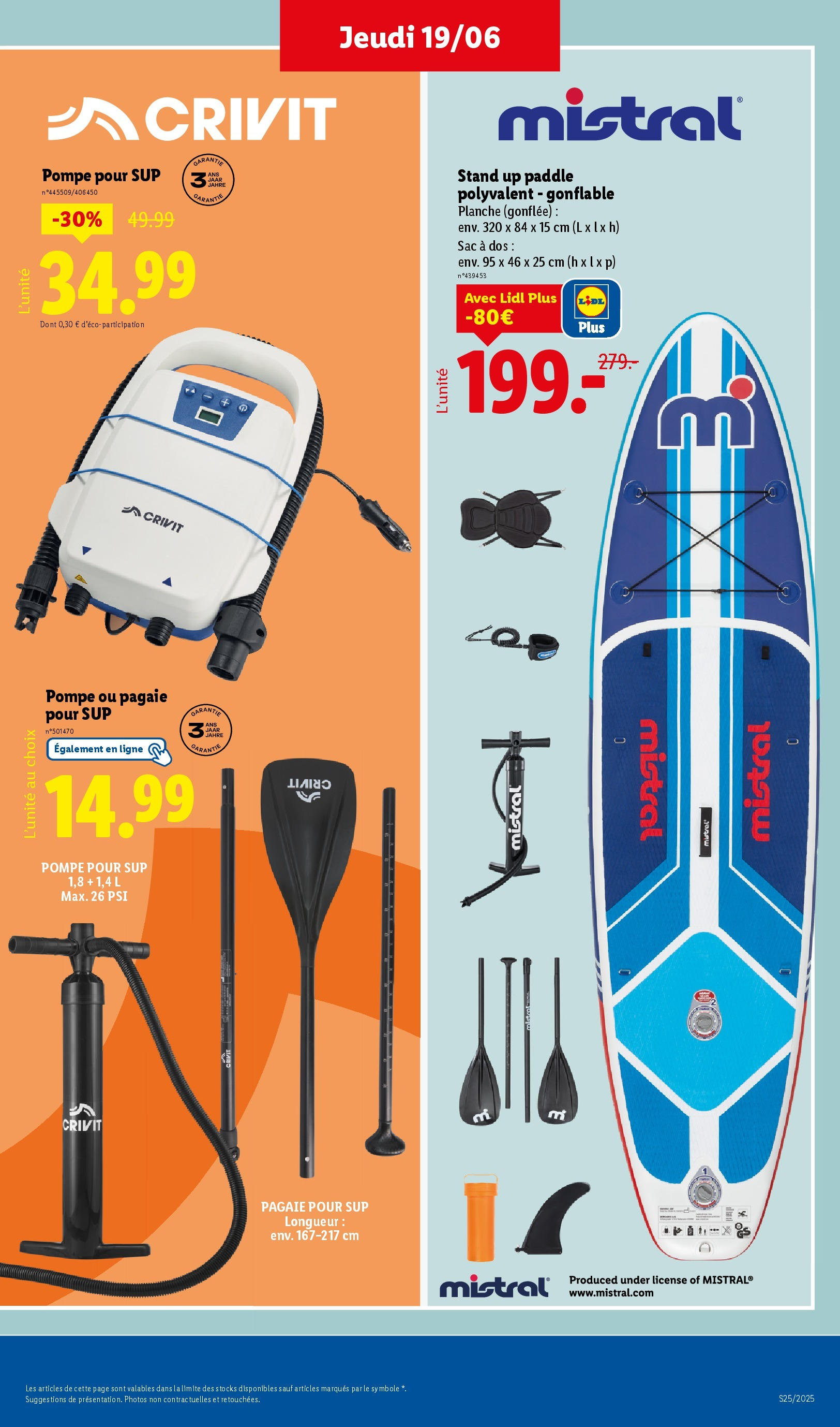 Catalogue LIDL du 18/06/2025 | Promo prospectus en ligne | Page: 33 | Produits: Sac, Paddle, Sac à dos Catalogue LIDL du 18/06/2025 | Promo prospectus en ligne | Page: 33 | Produits: Sac, Paddle, Sac à dos