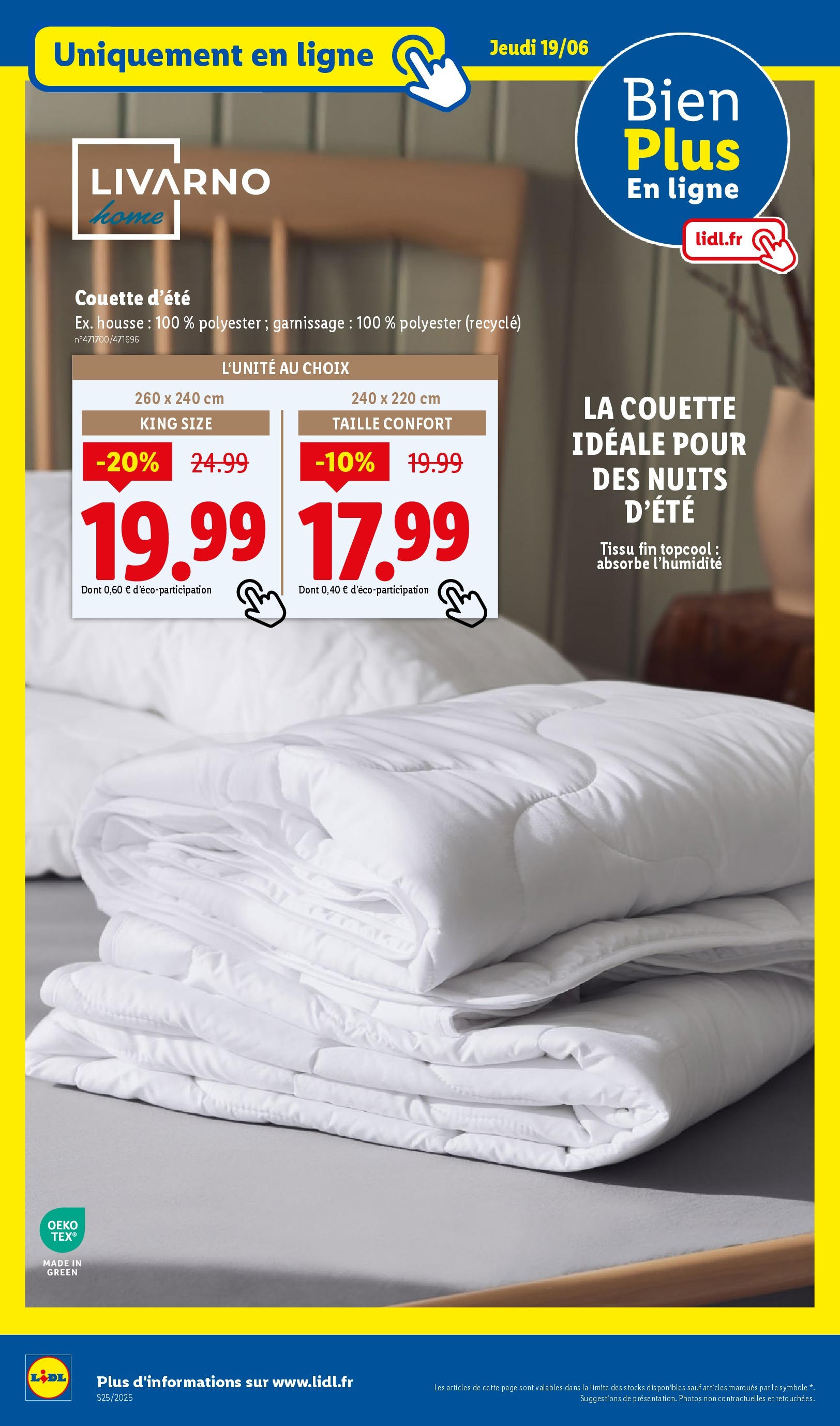 Catalogue LIDL du 18/06/2025 | Promo prospectus en ligne | Page: 44 | Produits: La couette, Couette Catalogue LIDL du 18/06/2025 | Promo prospectus en ligne | Page: 44 | Produits: La couette, Couette