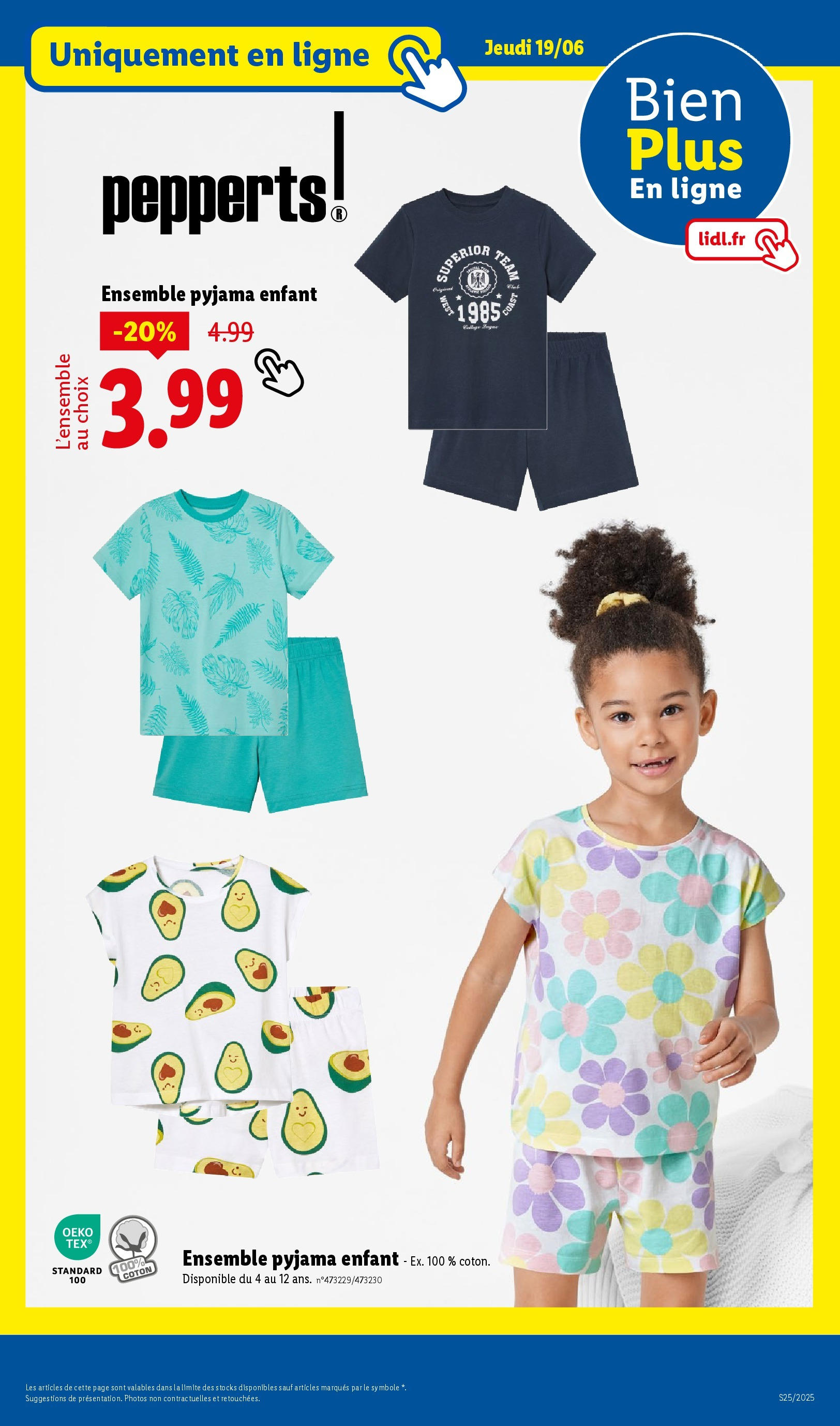 Catalogue LIDL du 18/06/2025 | Promo prospectus en ligne | Page: 47 | Produits: Coton, Pyjama Catalogue LIDL du 18/06/2025 | Promo prospectus en ligne | Page: 47 | Produits: Coton, Pyjama