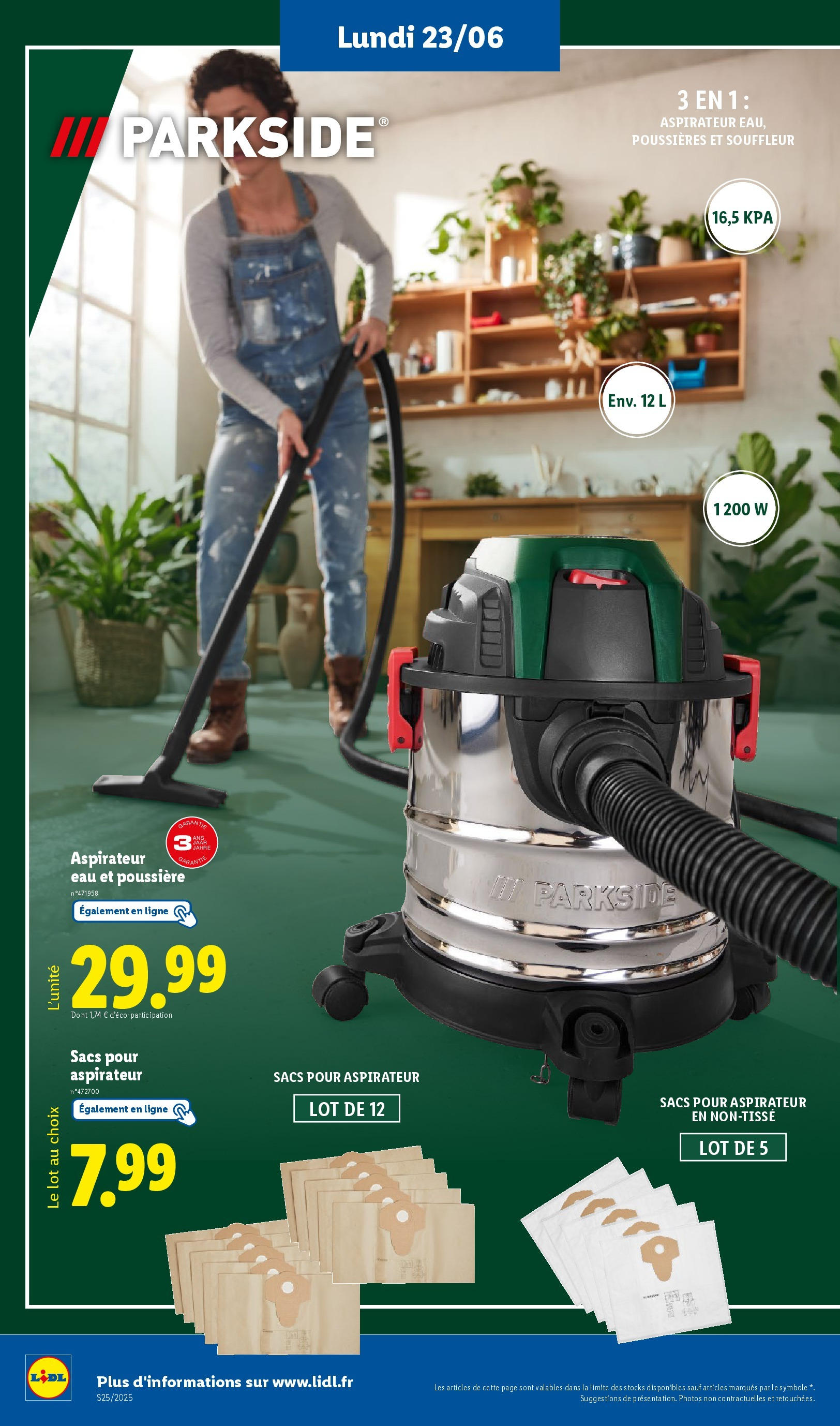 Catalogue LIDL du 18/06/2025 | Promo prospectus en ligne | Page: 50 | Produits: Aspirateur, Aspirateur eau et poussière Catalogue LIDL du 18/06/2025 | Promo prospectus en ligne | Page: 50 | Produits: Aspirateur, Aspirateur eau et poussière