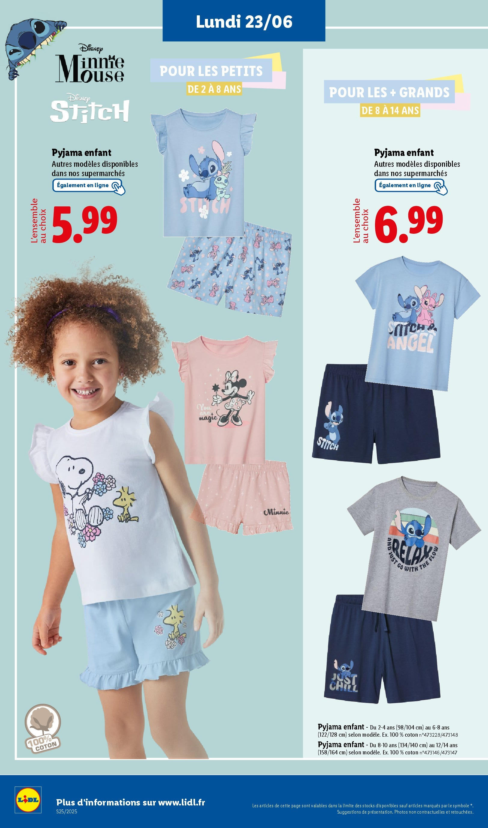Catalogue LIDL du 18/06/2025 | Promo prospectus en ligne | Page: 64 | Produits: Coton, Pyjama Catalogue LIDL du 18/06/2025 | Promo prospectus en ligne | Page: 64 | Produits: Coton, Pyjama