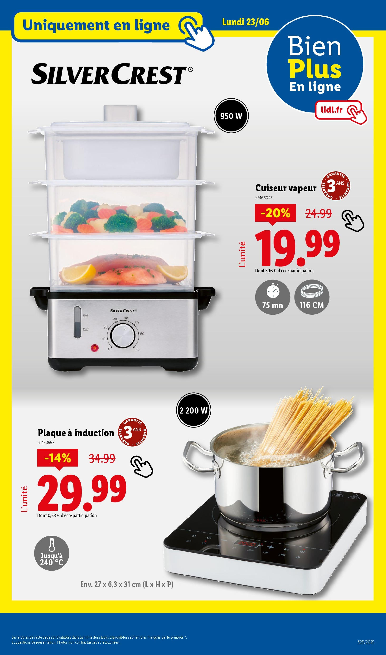 Catalogue LIDL du 18/06/2025 | Promo prospectus en ligne | Page: 69 | Produits: Plaque a induction, Cuiseur Catalogue LIDL du 18/06/2025 | Promo prospectus en ligne | Page: 69 | Produits: Plaque a induction, Cuiseur