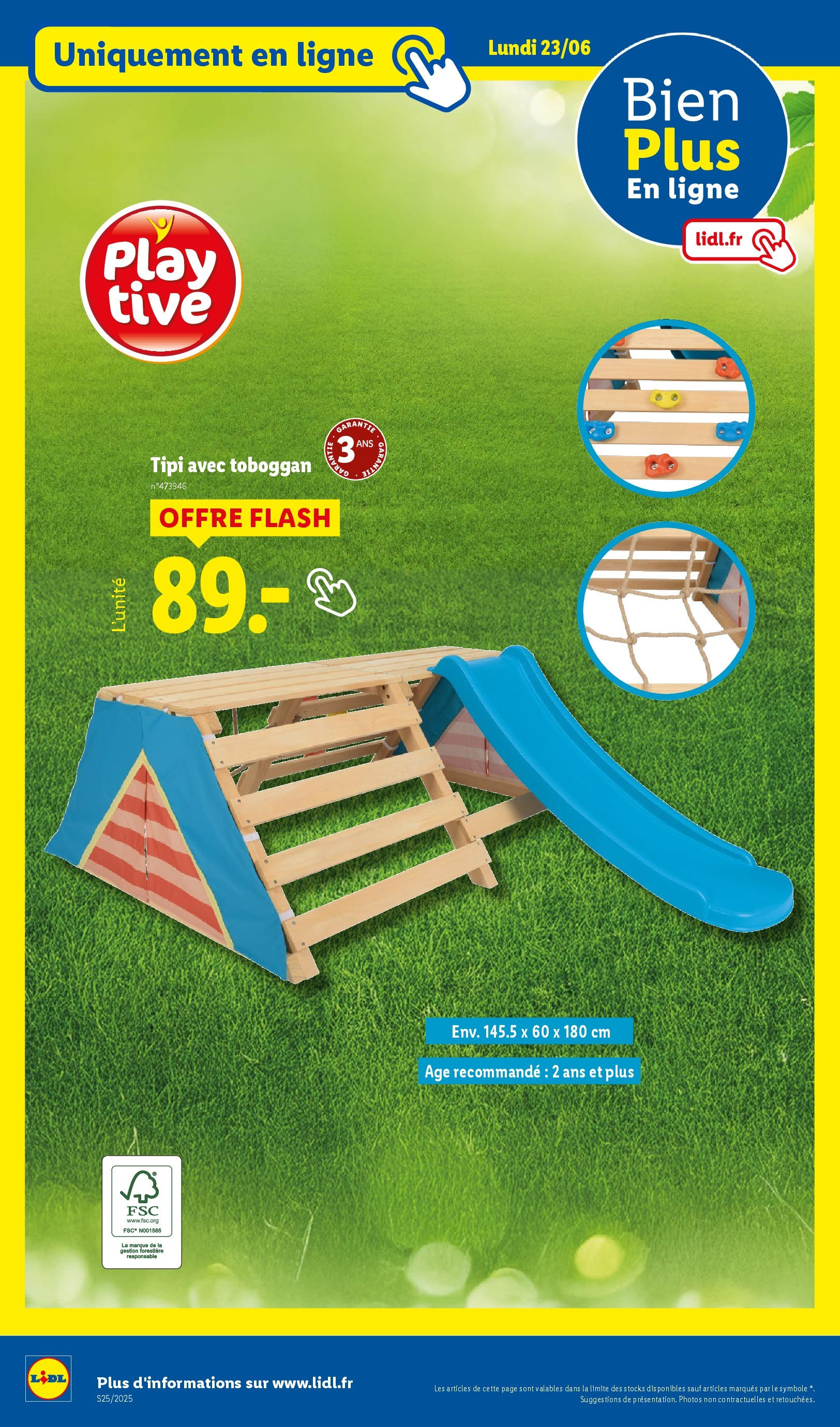 Catalogue LIDL du 18/06/2025 | Promo prospectus en ligne | Page: 70 | Produits: Toboggan Catalogue LIDL du 18/06/2025 | Promo prospectus en ligne | Page: 70 | Produits: Toboggan