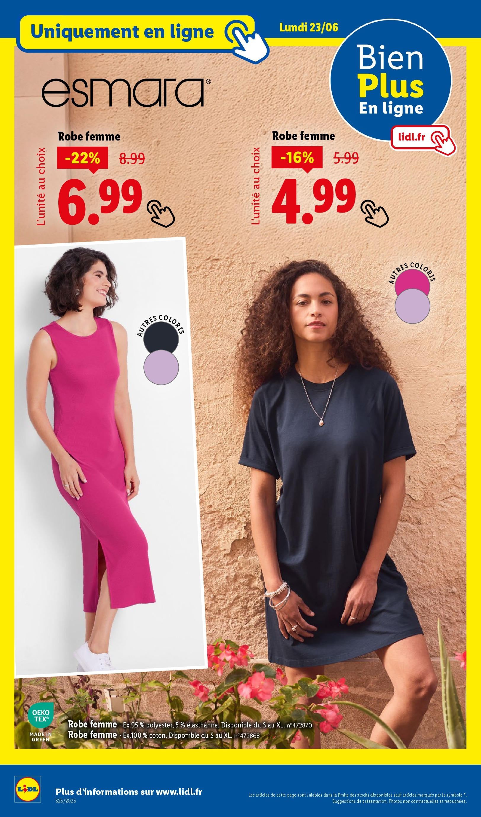 Catalogue LIDL du 18/06/2025 | Promo prospectus en ligne | Page: 72 | Produits: Robe Catalogue LIDL du 18/06/2025 | Promo prospectus en ligne | Page: 72 | Produits: Robe