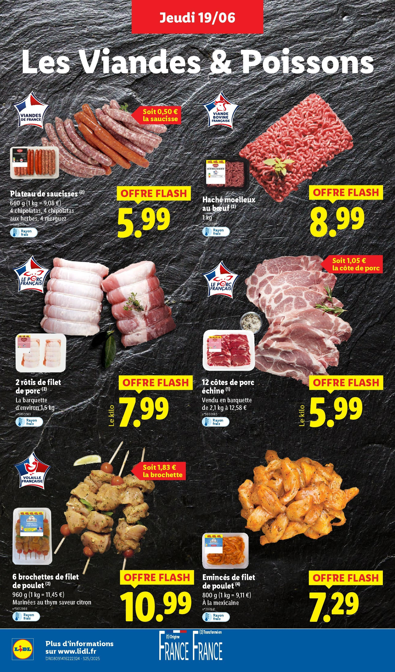 Catalogue LIDL du 18/06/2025 | Promo prospectus en ligne | Page: 6 | Produits: Plateau, Volaille, Viande, Côte de porc Catalogue LIDL du 18/06/2025 | Promo prospectus en ligne | Page: 6 | Produits: Plateau, Volaille, Viande, Côte de porc