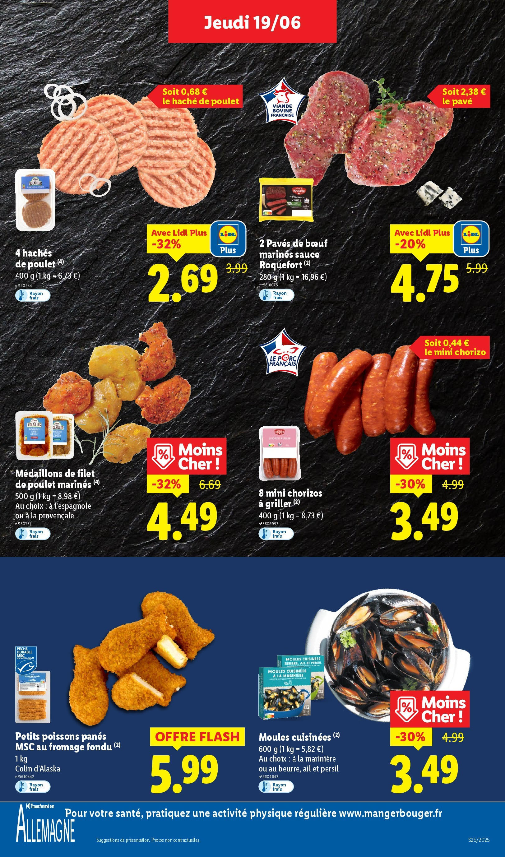 Catalogue LIDL du 18/06/2025 | Promo prospectus en ligne | Page: 7 | Produits: Chorizo, Fromage, Viande, Viande bovine Catalogue LIDL du 18/06/2025 | Promo prospectus en ligne | Page: 7 | Produits: Chorizo, Fromage, Viande, Viande bovine