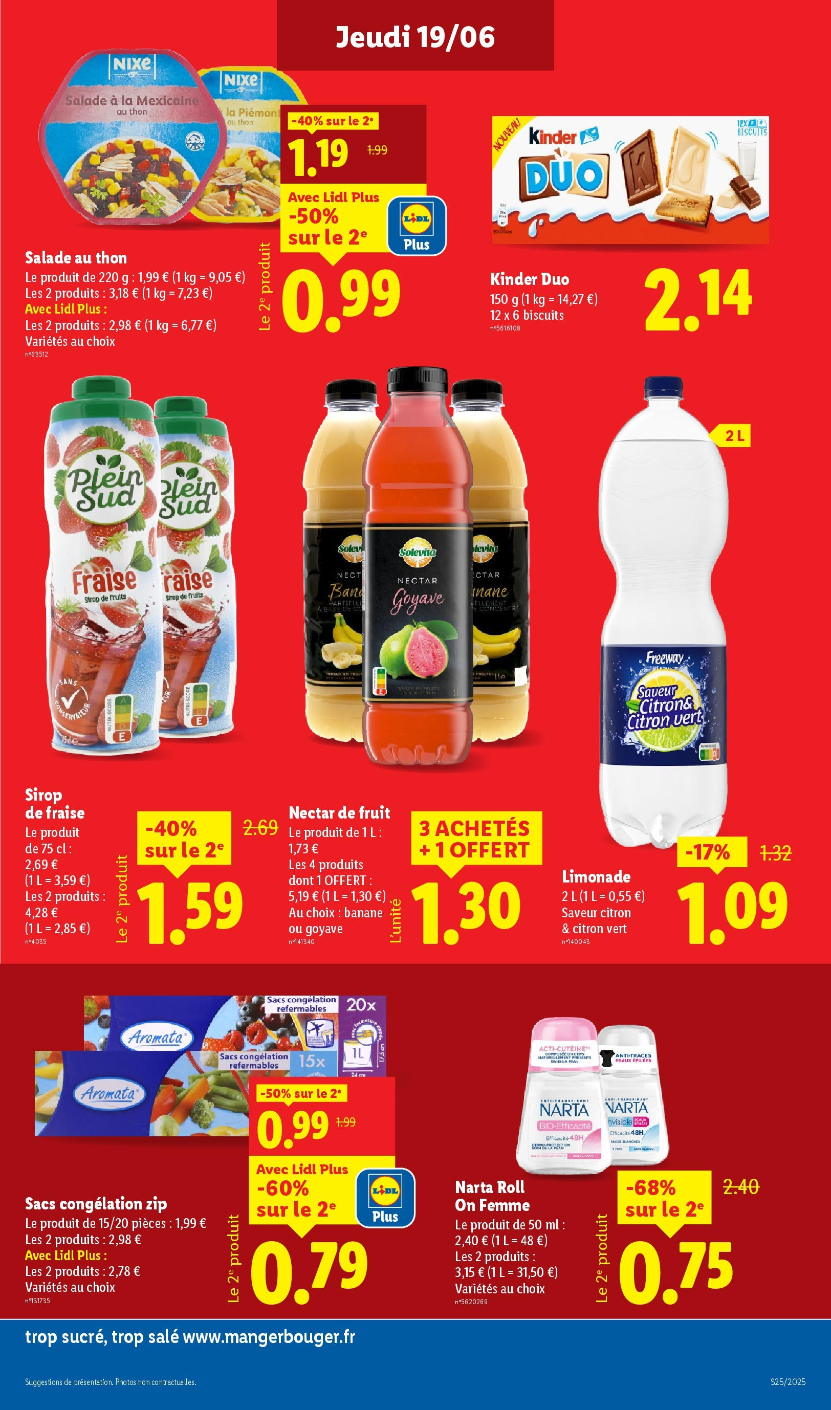 Catalogue LIDL du 18/06/2025 | Promo prospectus en ligne | Page: 11 | Produits: Salade, Base, Thon, Thon nixe Catalogue LIDL du 18/06/2025 | Promo prospectus en ligne | Page: 11 | Produits: Salade, Base, Thon, Thon nixe
