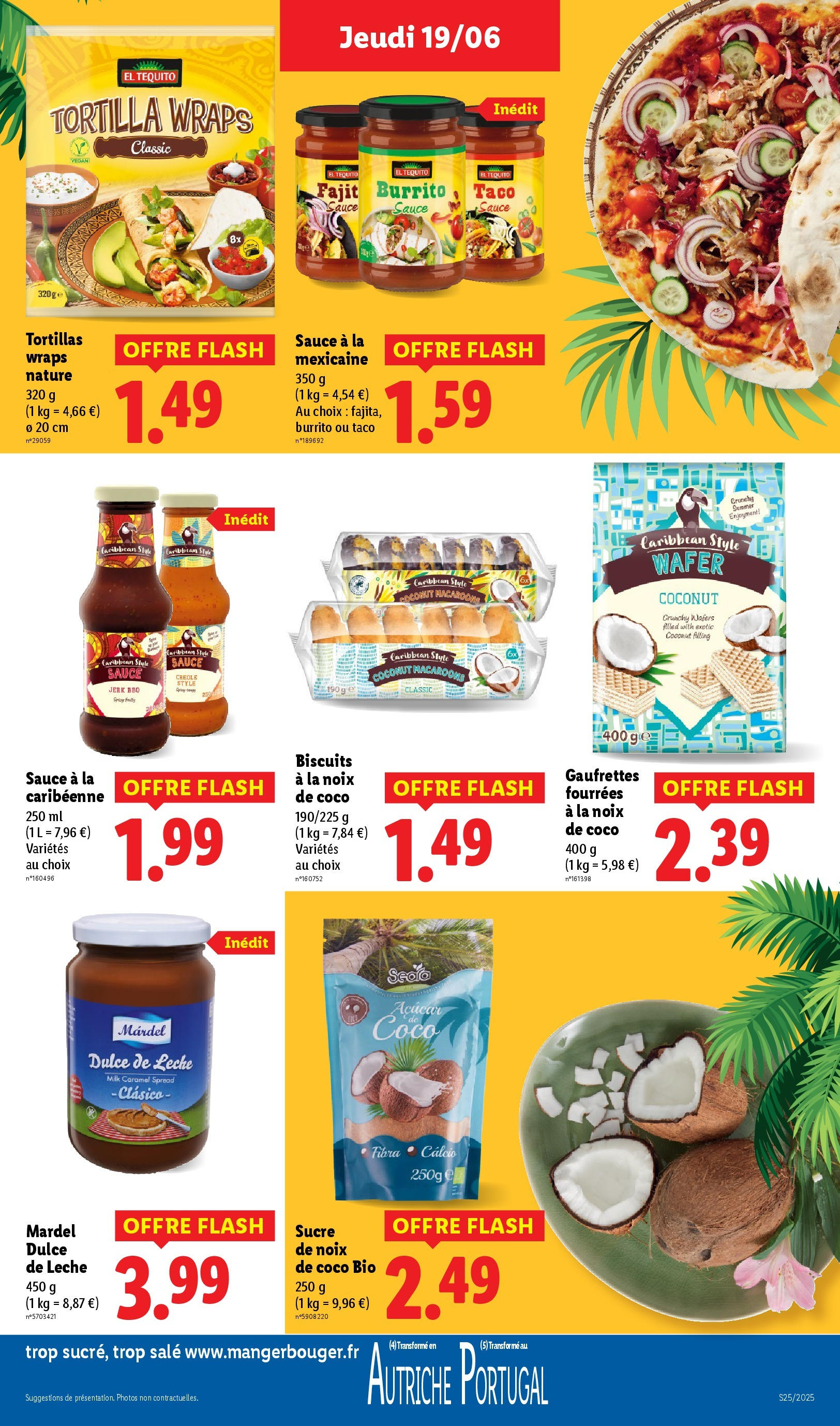 Catalogue LIDL du 18/06/2025 | Promo prospectus en ligne | Page: 27 | Produits: Sucre, Noix de coco, Tortillas, Noix Catalogue LIDL du 18/06/2025 | Promo prospectus en ligne | Page: 27 | Produits: Sucre, Noix de coco, Tortillas, Noix