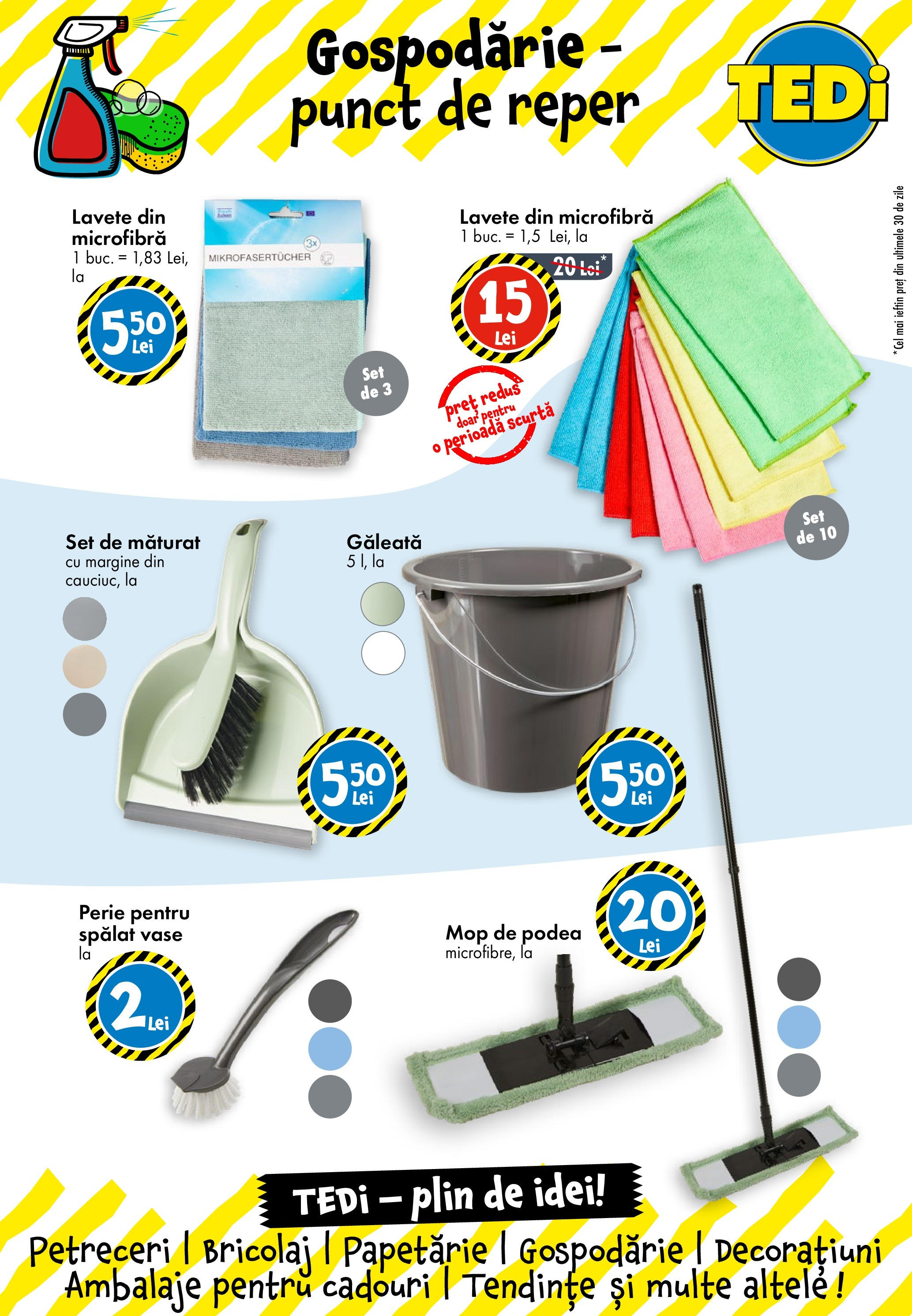 TEDi - Catalog TEDi până în data de 21.06.2025 - Oferta 14.06.2025 - 21.06.2025 | Pagină: 8 | Produse: Mop, Perie, Lavete