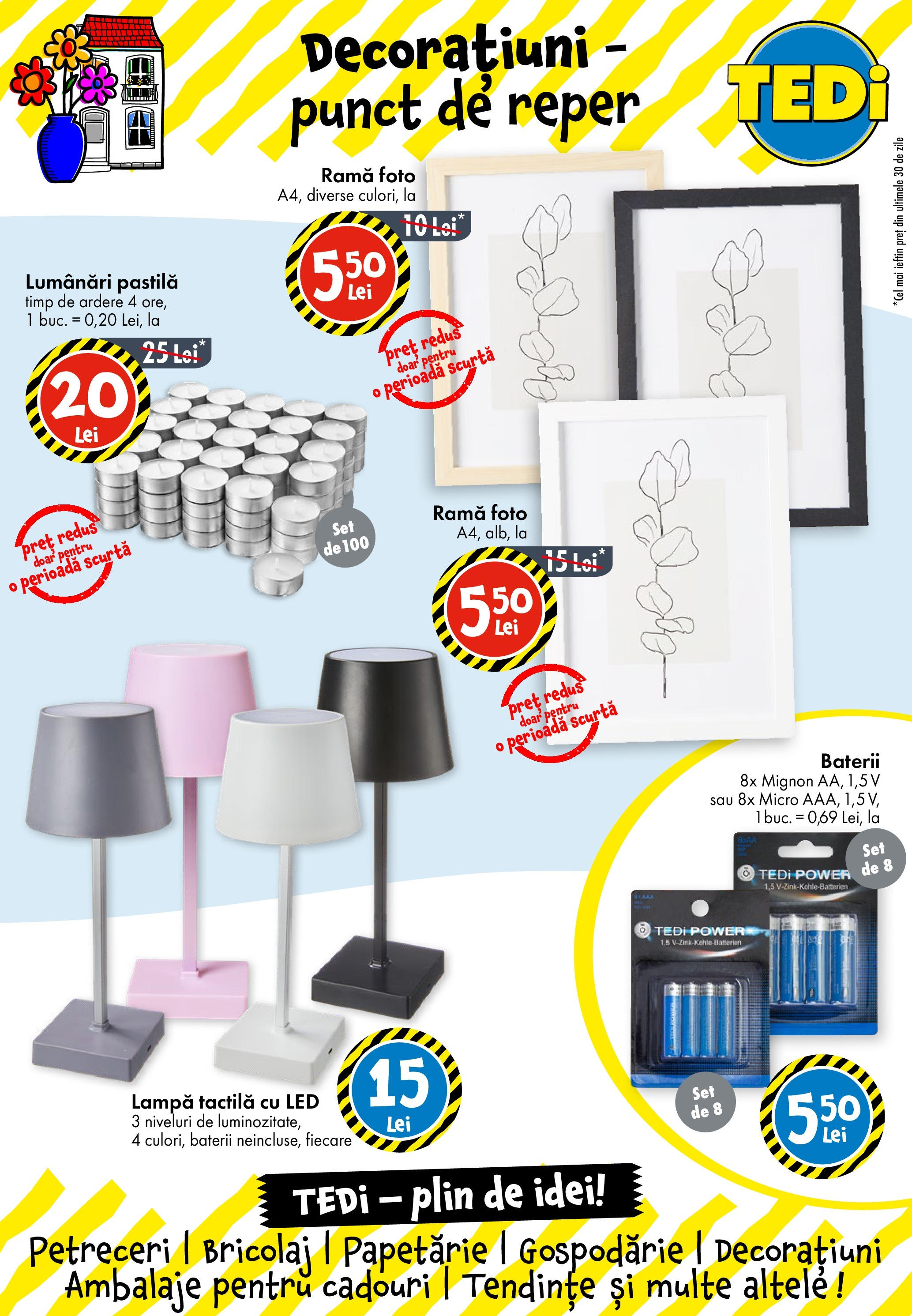 TEDi - Catalog TEDi până în data de 21.06.2025 - Oferta 14.06.2025 - 21.06.2025 | Pagină: 12 | Produse: Babak, Lampă, Baterii, Ramă foto