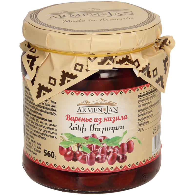 Kornelkirschen mit Stein in Zuckersirup