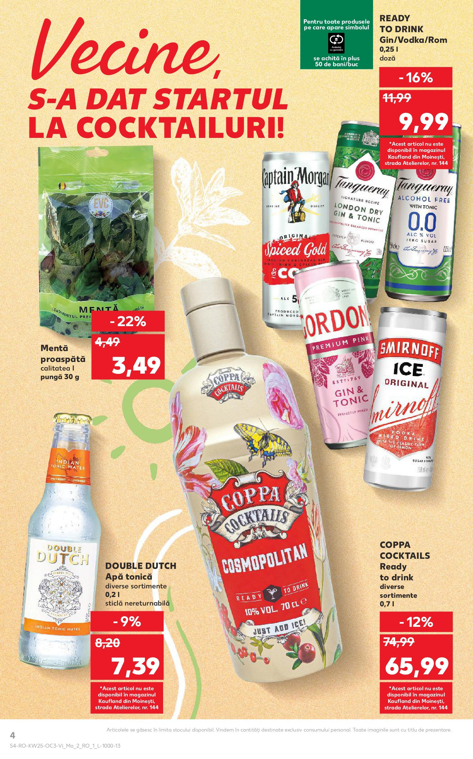 Catalog Kaufland - Bistriţa 20.06.2025 - Revista si Oferta | Pagină: 4 | Produse: Pungă, Gin, Vodka, Apă