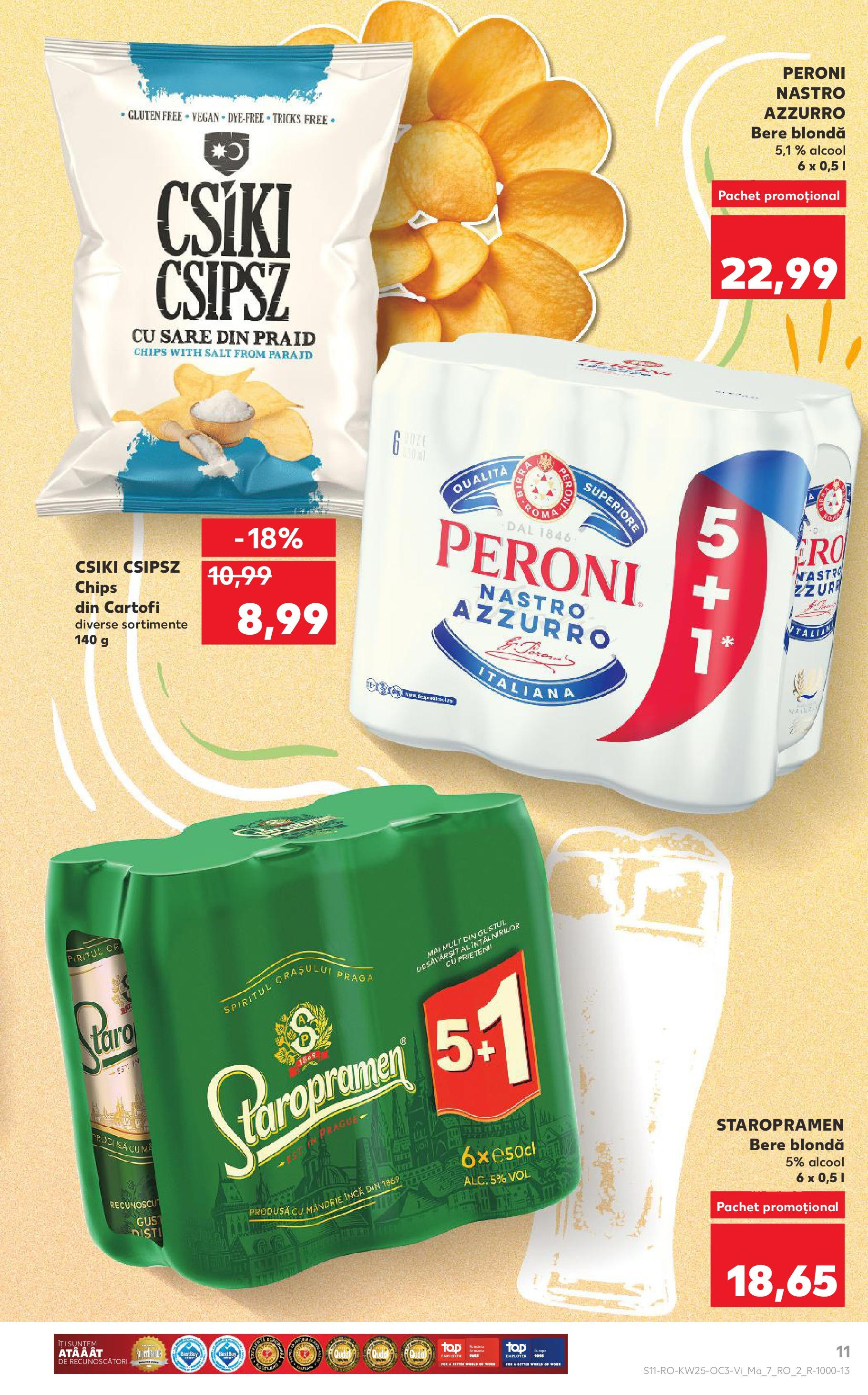 Catalog Kaufland - Râșnov 20.06.2025 - Revista si Oferta | Pagină: 11 | Produse: Bere, Cartofi, Sare
