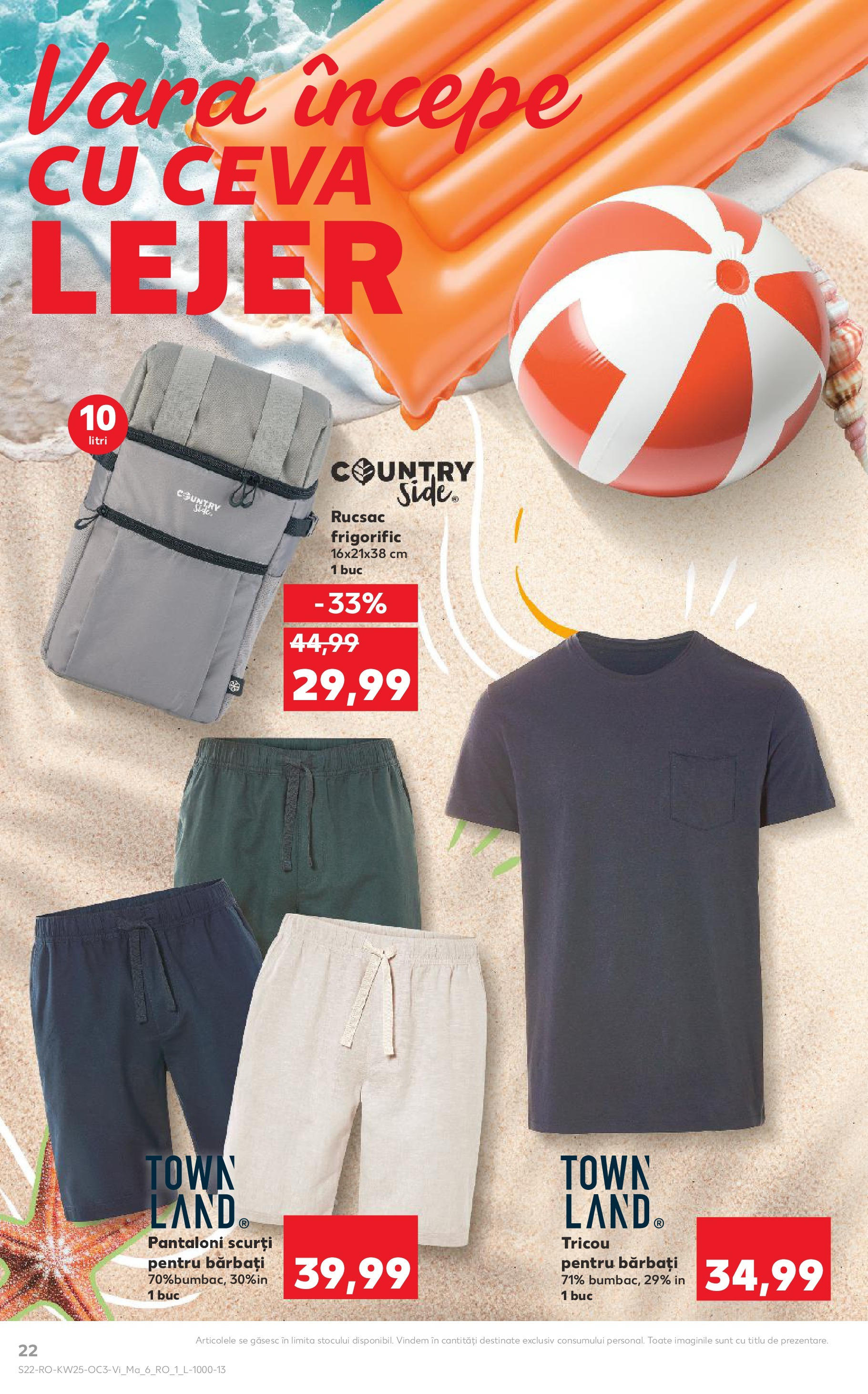 Catalog Kaufland - Bistriţa 20.06.2025 - Revista si Oferta | Pagină: 22 | Produse: Tricou, Pantaloni, Pantaloni scurți, Rucsac