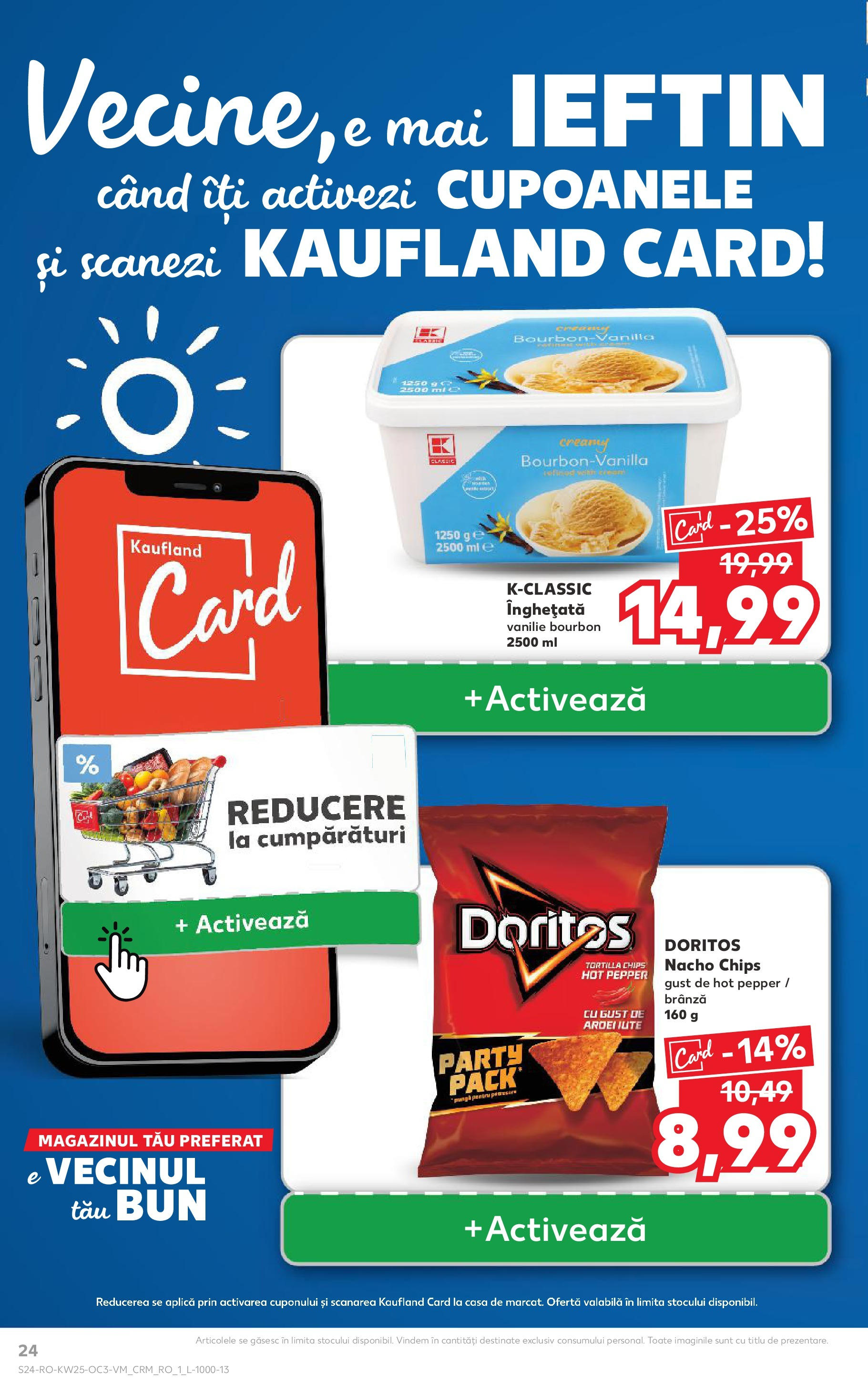 Catalog Kaufland - Bistriţa 20.06.2025 - Revista si Oferta | Pagină: 24 | Produse: Ardei, Brânză, Bourbon, Înghețată