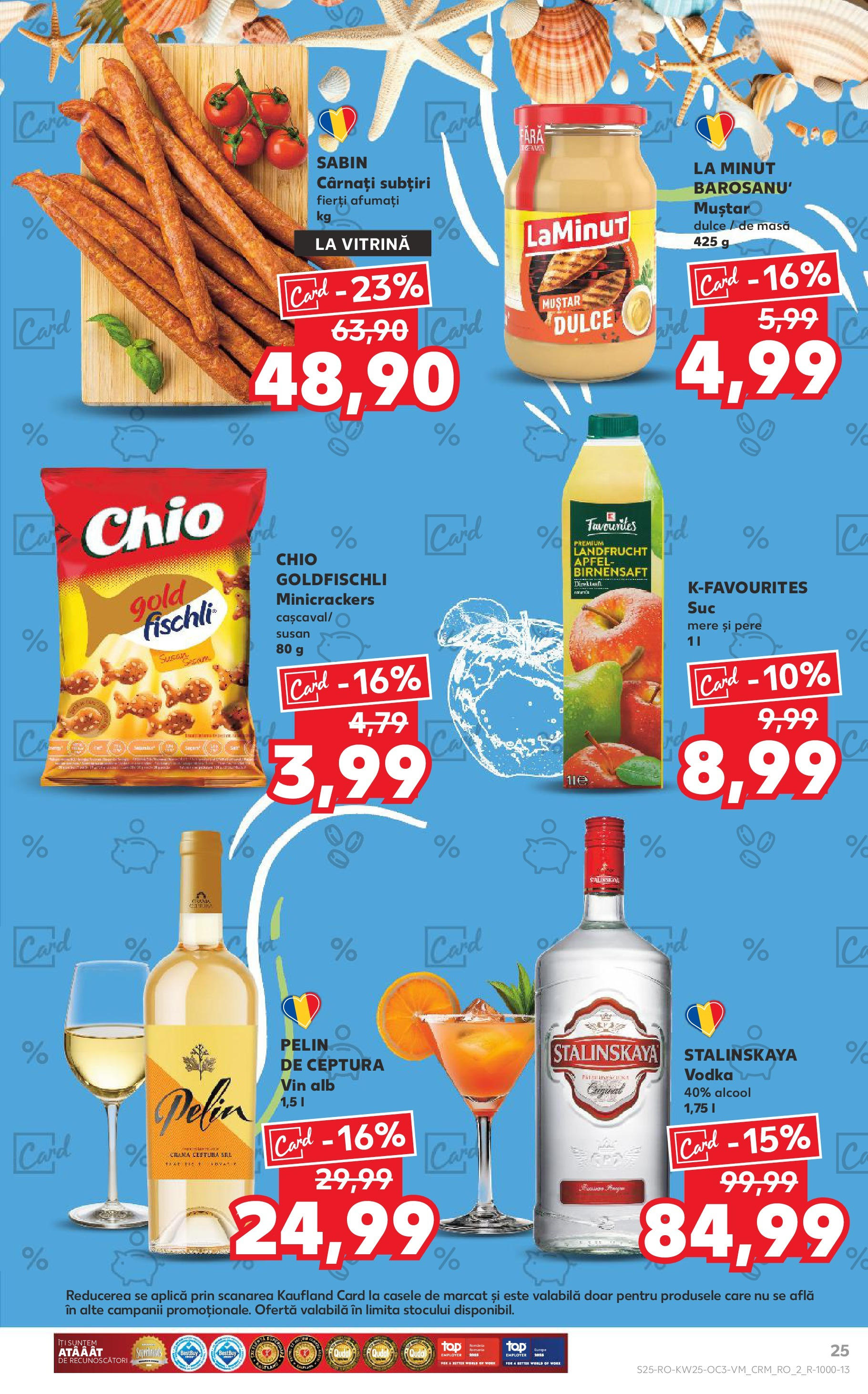 Catalog Kaufland - Bistriţa 20.06.2025 - Revista si Oferta | Pagină: 25 | Produse: Masă, Vitrină, Vodka, Cârnați