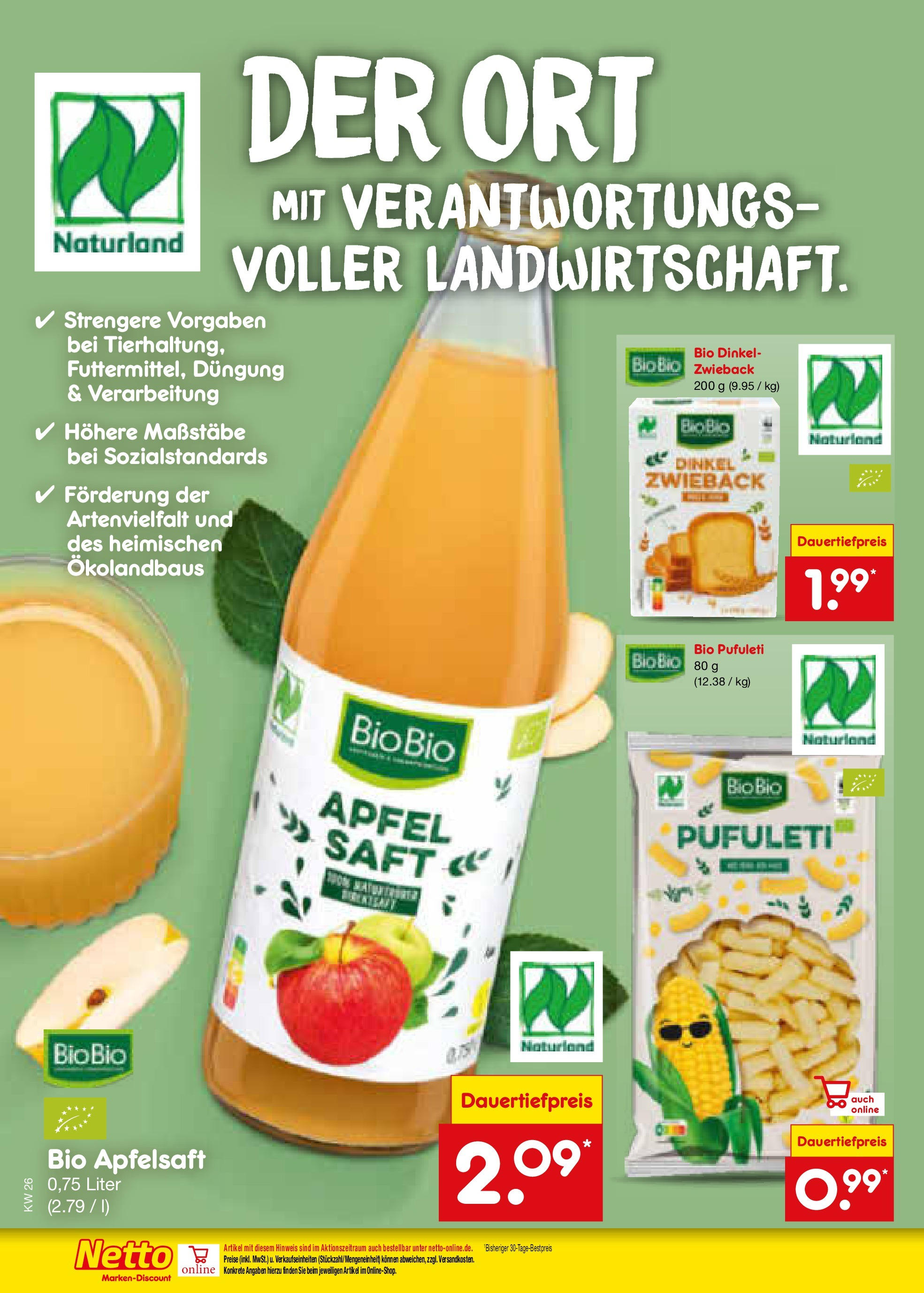 Netto Marken-Discount prospekt Berlin-Spandau (ab 22.06.2025) » Angebote | Seite: 16 | Produkte: Äpfel, Apfelsaft, Apple, Saft Netto Marken-Discount prospekt Berlin-Spandau (ab 22.06.2025) » Angebote | Seite: 16 | Produkte: Äpfel, Apfelsaft, Apple, Saft