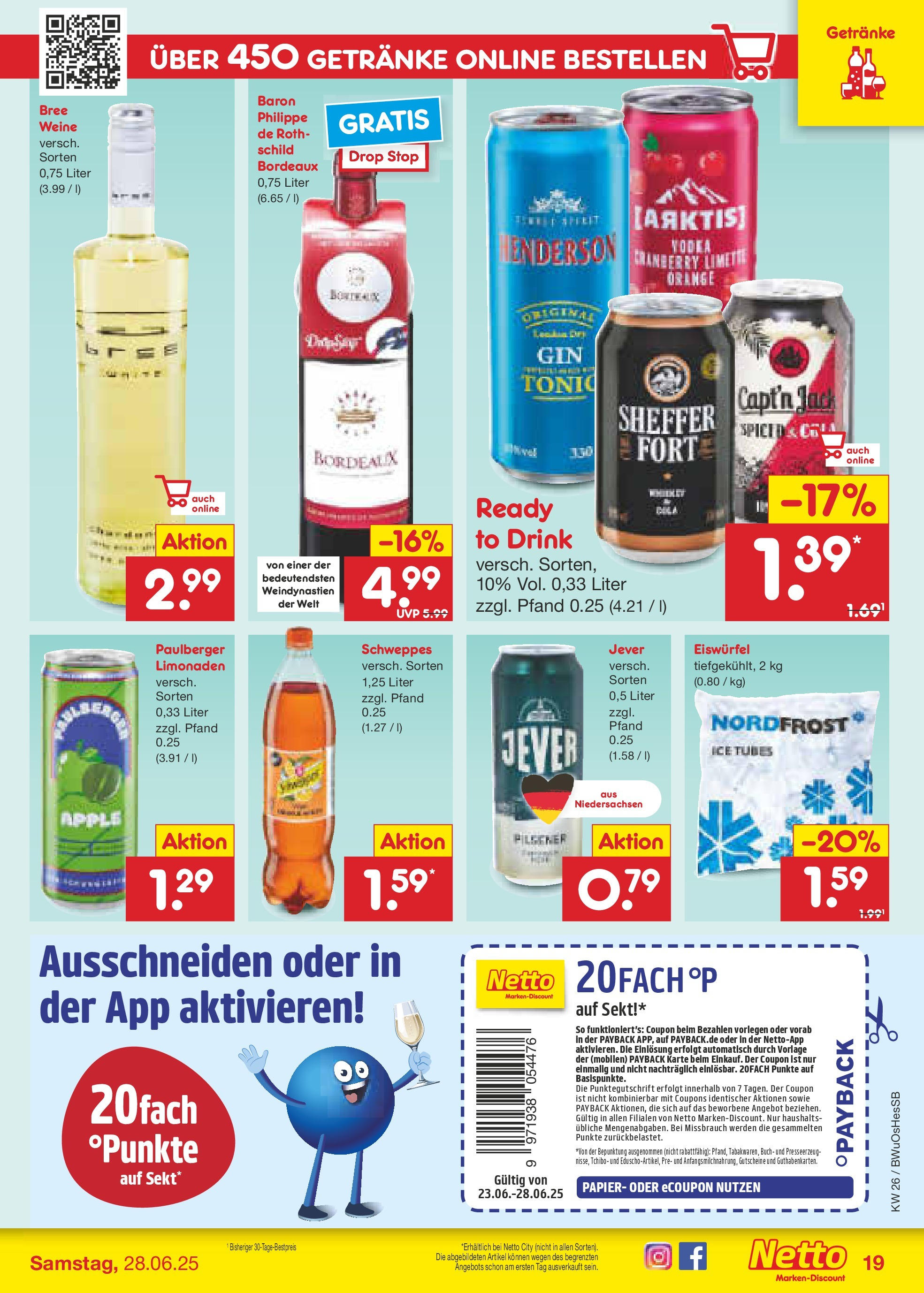Netto Marken-Discount prospekt Osterode (ab 22.06.2025) » Angebote | Seite: 27 | Produkte: Sekt, Bree, Schweppes, Limette Netto Marken-Discount prospekt Osterode (ab 22.06.2025) » Angebote | Seite: 27 | Produkte: Sekt, Bree, Schweppes, Limette