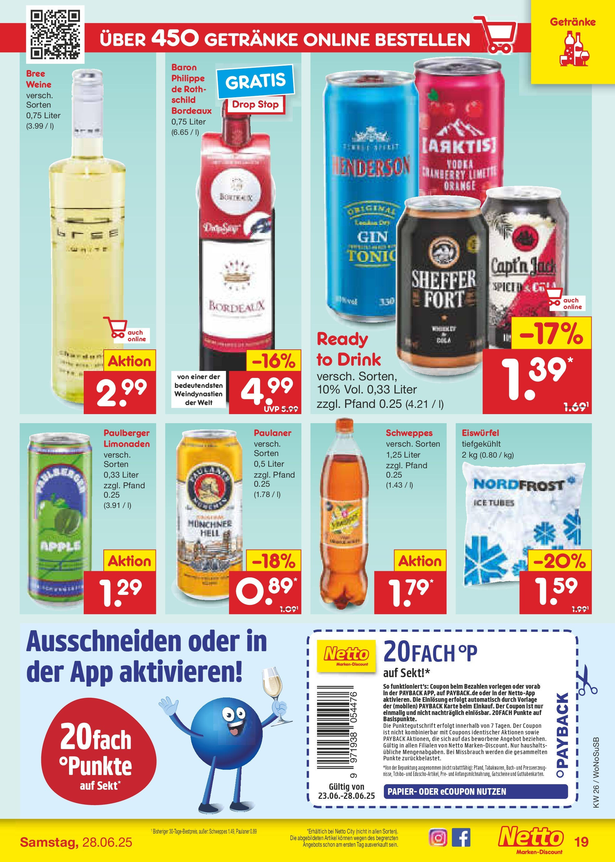 Netto Marken-Discount prospekt Lahnau (ab 22.06.2025) » Angebote | Seite: 27 | Produkte: Sekt, Bree, Schweppes, Paulaner Netto Marken-Discount prospekt Lahnau (ab 22.06.2025) » Angebote | Seite: 27 | Produkte: Sekt, Bree, Schweppes, Paulaner