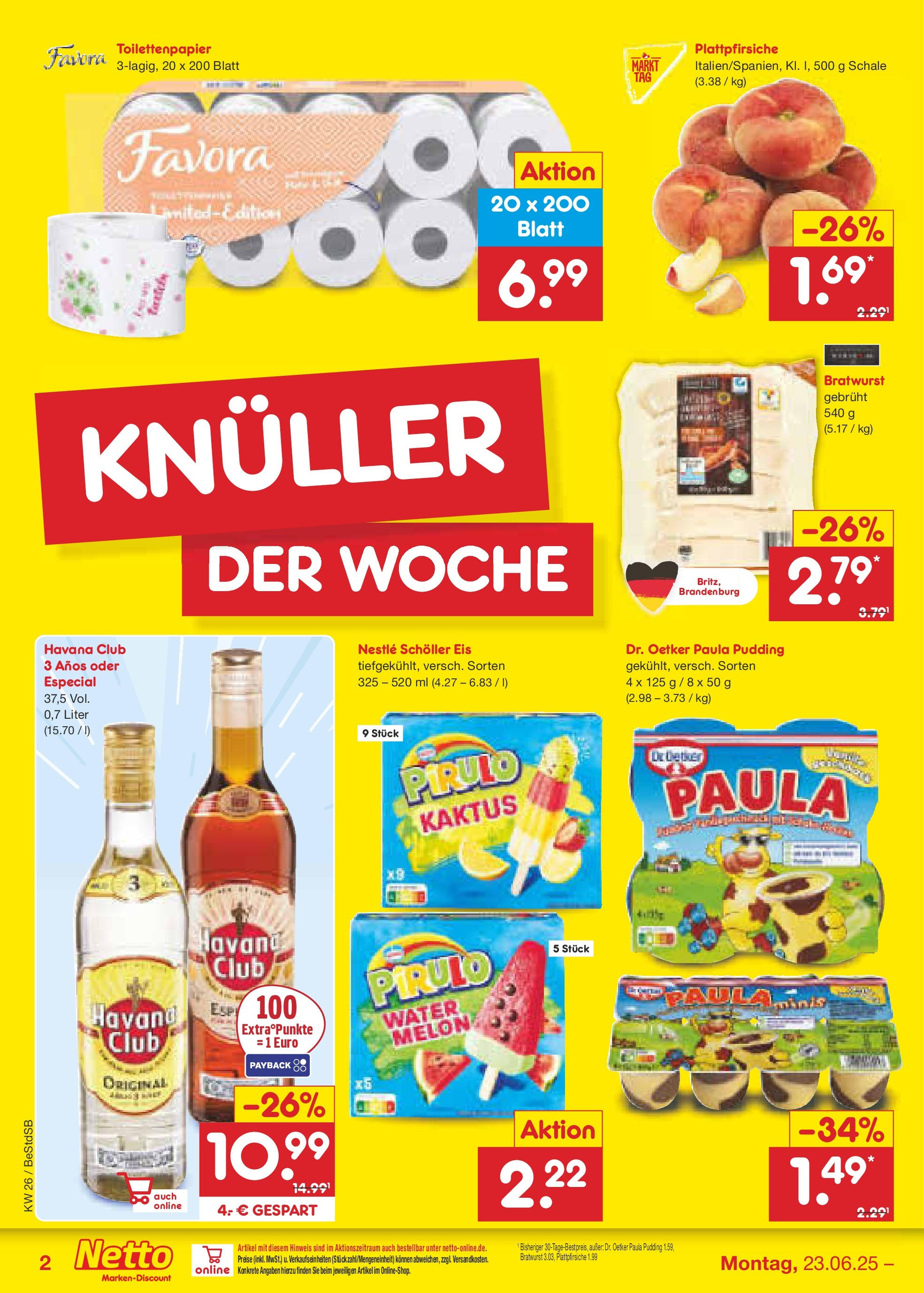 Netto Marken-Discount prospekt Berlin-Spandau (ab 22.06.2025) » Angebote | Seite: 2 | Produkte: Havana club, Rum, Bratwurst, Eis Netto Marken-Discount prospekt Berlin-Spandau (ab 22.06.2025) » Angebote | Seite: 2 | Produkte: Havana club, Rum, Bratwurst, Eis