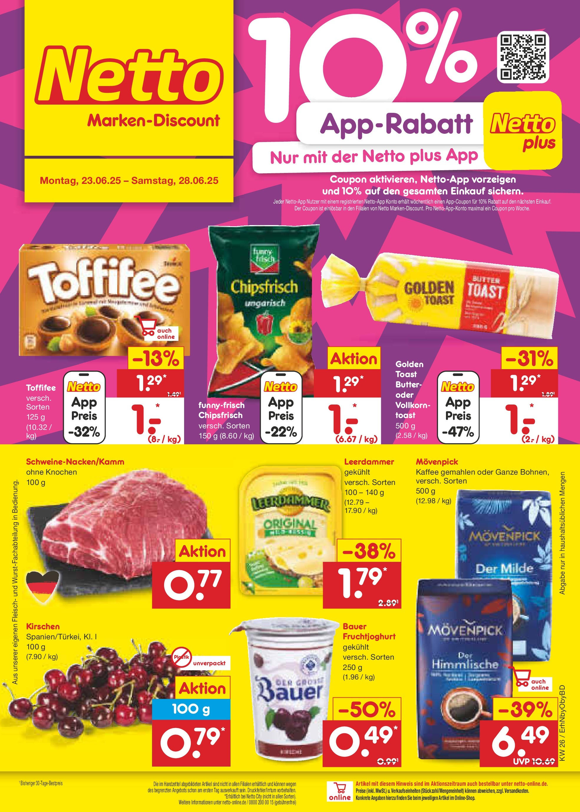 Netto Marken-Discount prospekt Ergolding (ab 22.06.2025) » Angebote | Seite: 1 | Produkte: Toast, Leerdammer, Movenpick kaffee, Toffifee Netto Marken-Discount prospekt Ergolding (ab 22.06.2025) » Angebote | Seite: 1 | Produkte: Toast, Leerdammer, Movenpick kaffee, Toffifee