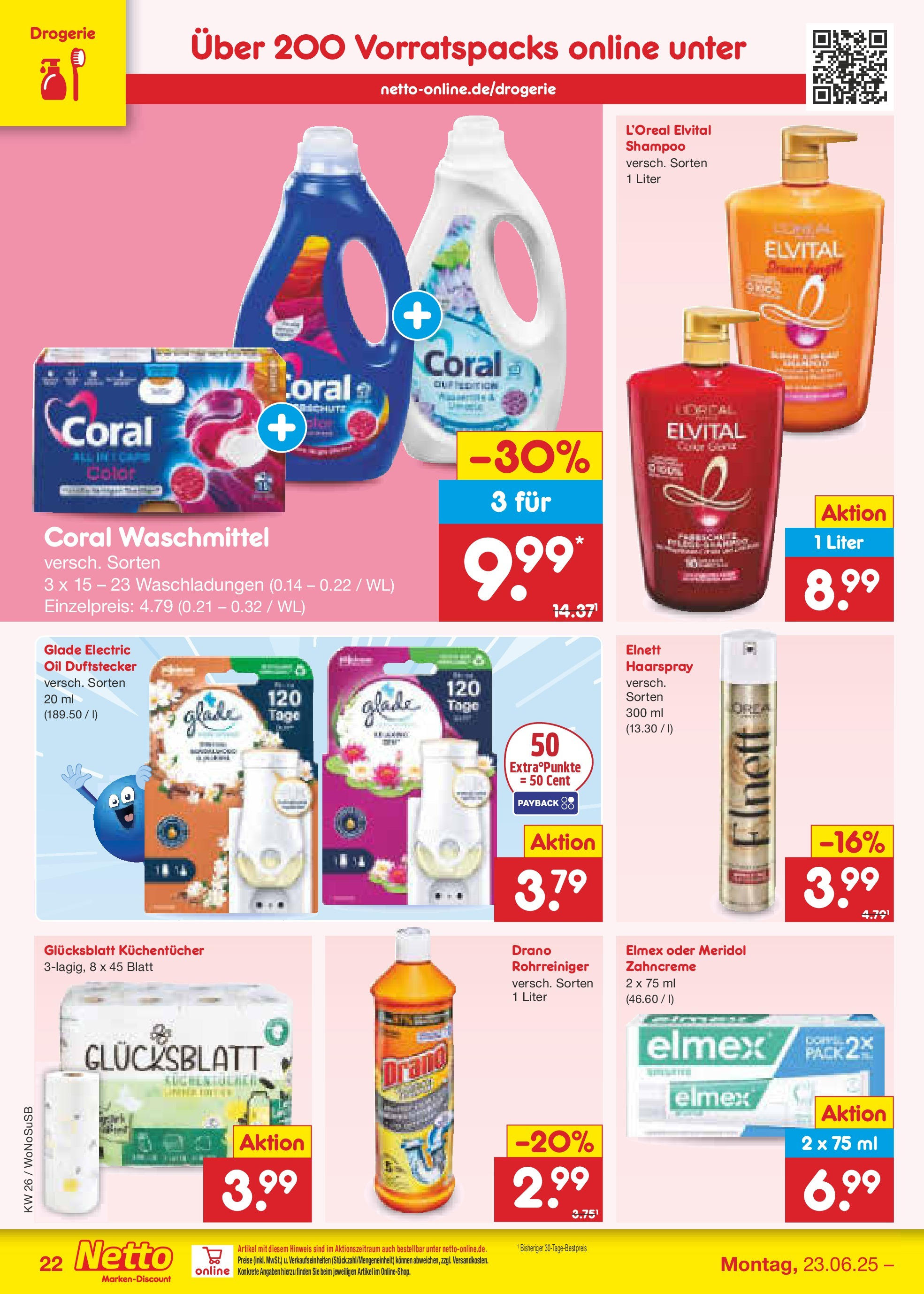 Netto Marken-Discount prospekt Lahnau (ab 22.06.2025) » Angebote | Seite: 30 | Produkte: Coral, Coral waschmittel, Haarspray, Waschmittel Netto Marken-Discount prospekt Lahnau (ab 22.06.2025) » Angebote | Seite: 30 | Produkte: Coral, Coral waschmittel, Haarspray, Waschmittel