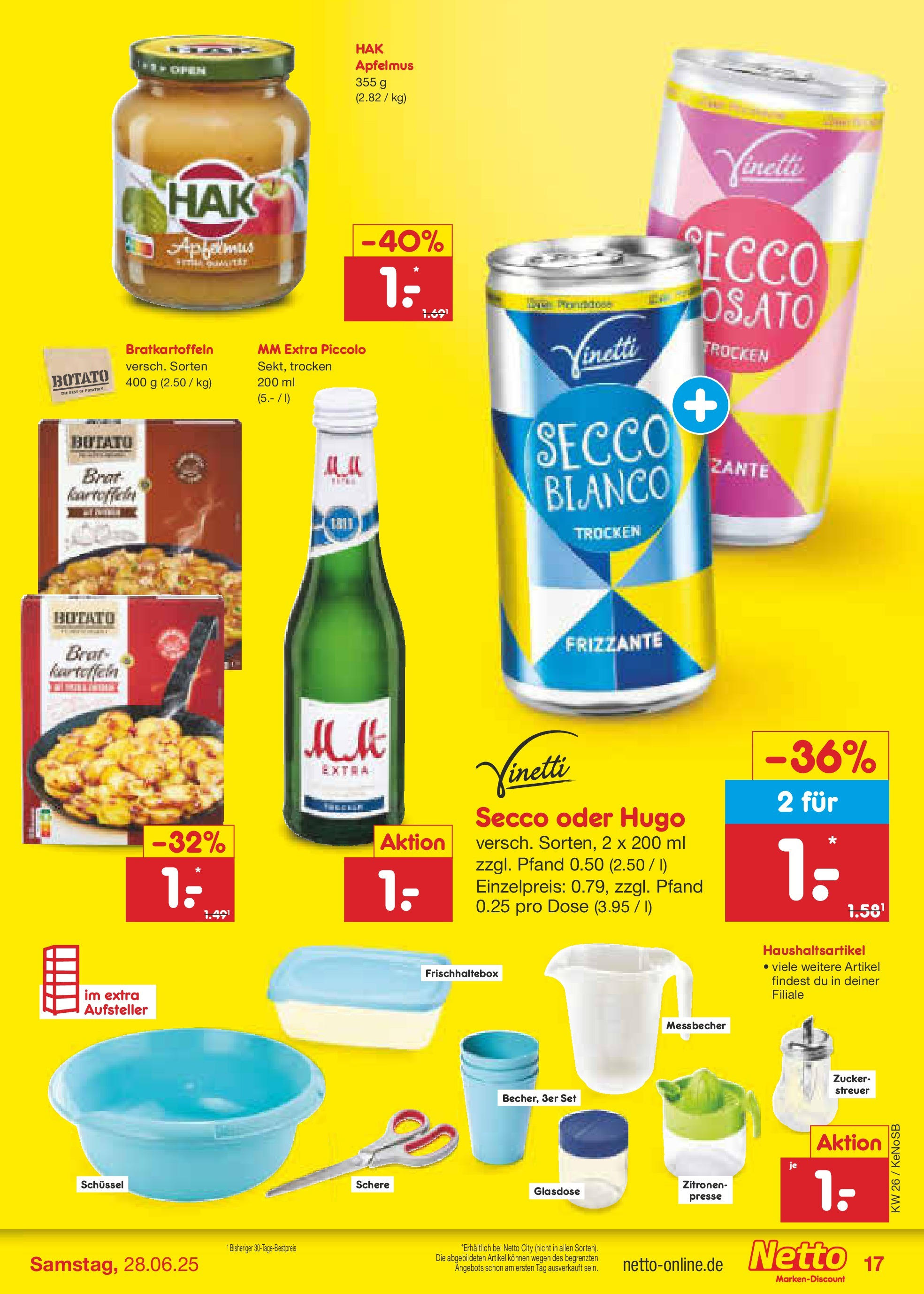 Netto Marken-Discount prospekt Bonn (ab 22.06.2025) » Angebote | Seite: 23 | Produkte: Presse, Zucker, Hugo, Zitronen Netto Marken-Discount prospekt Bonn (ab 22.06.2025) » Angebote | Seite: 23 | Produkte: Presse, Zucker, Hugo, Zitronen