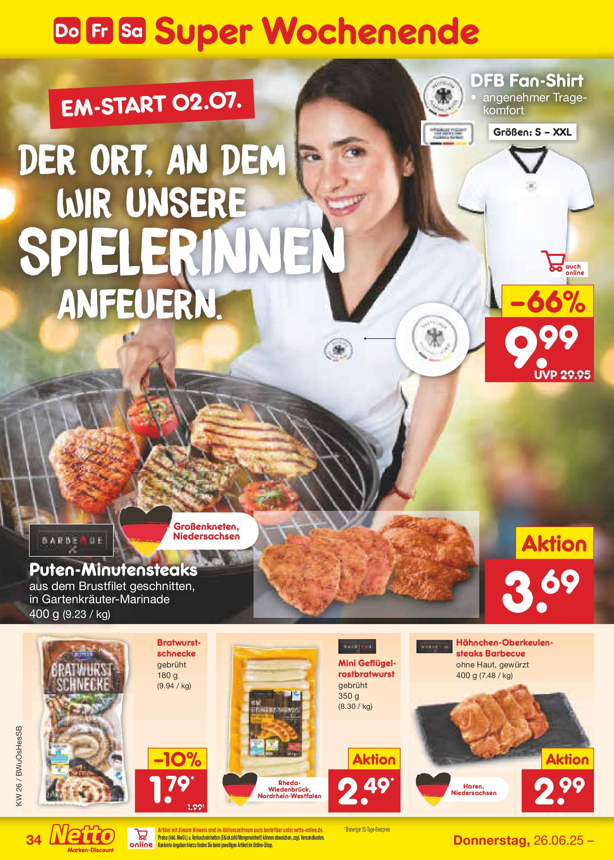 Netto Marken-Discount prospekt Osterode (ab 22.06.2025) » Angebote | Seite: 50 | Produkte: T-Shirt, Bratwurst, Steak Netto Marken-Discount prospekt Osterode (ab 22.06.2025) » Angebote | Seite: 50 | Produkte: T-Shirt, Bratwurst, Steak