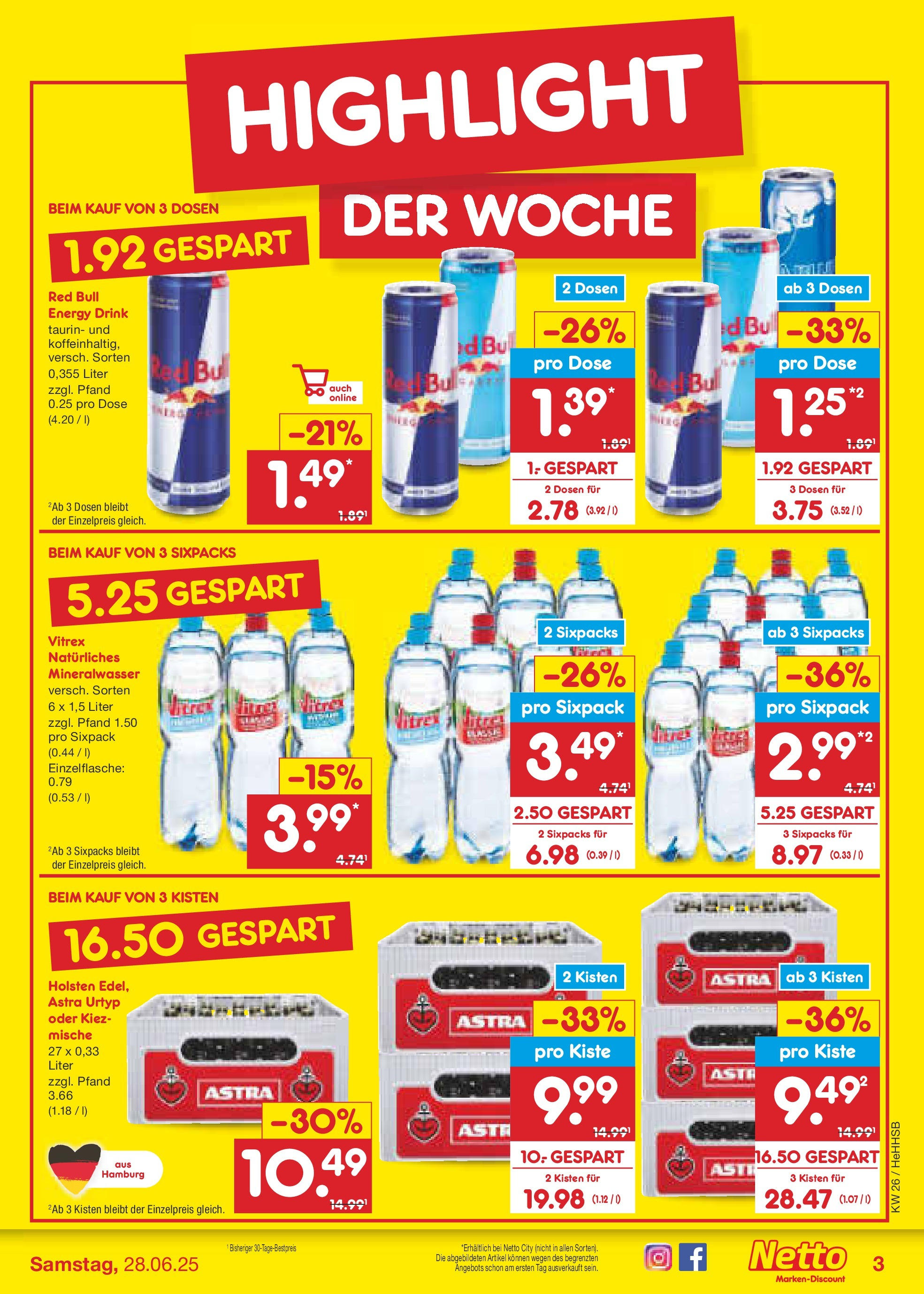 Netto Marken-Discount prospekt Hamburg (ab 22.06.2025) » Angebote | Seite: 3 | Produkte: Red bull, Energy, Astra, Holsten Netto Marken-Discount prospekt Hamburg (ab 22.06.2025) » Angebote | Seite: 3 | Produkte: Red bull, Energy, Astra, Holsten