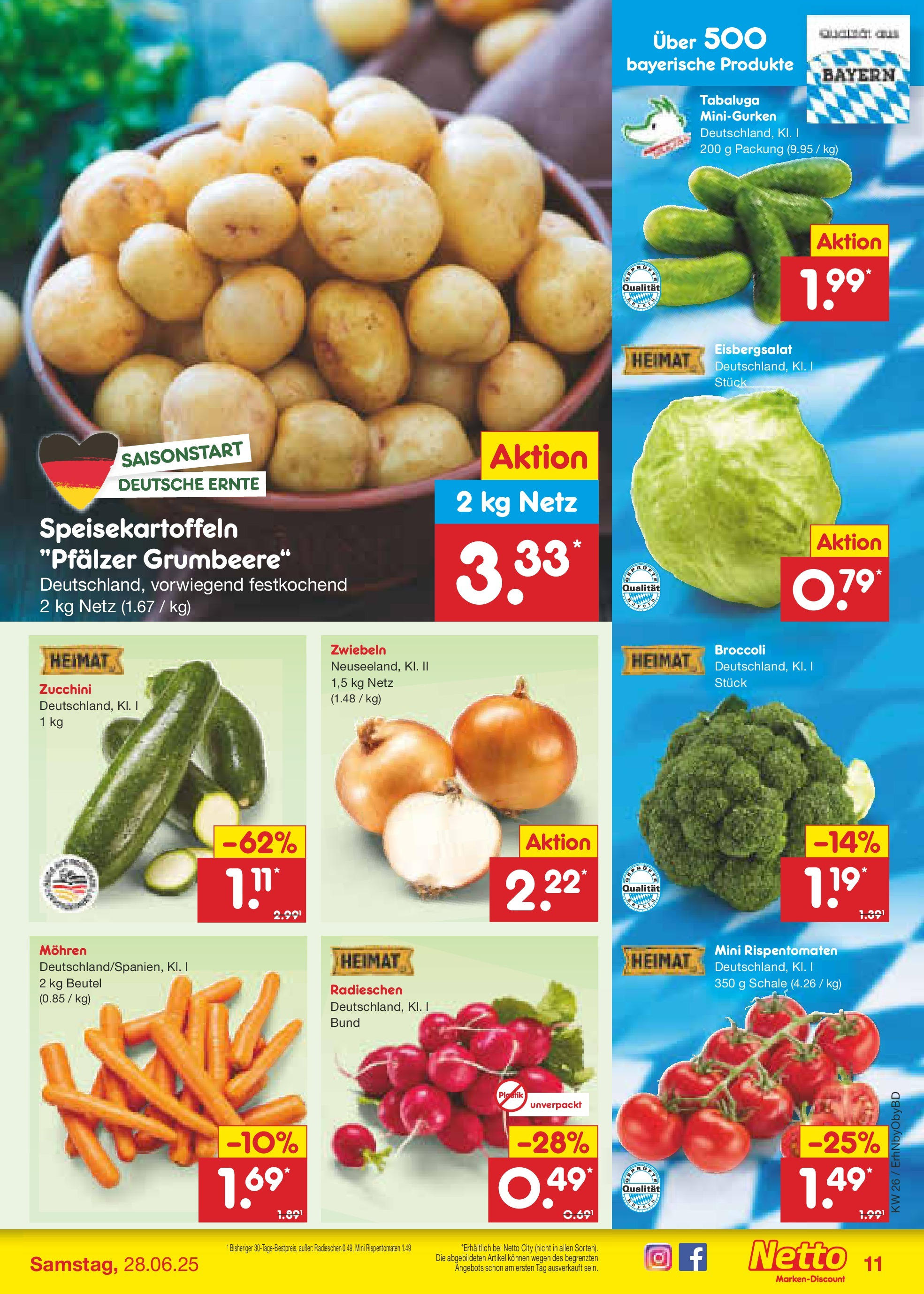 Netto Marken-Discount prospekt Ergolding (ab 22.06.2025) » Angebote | Seite: 15 | Produkte: Eisbergsalat, Mohren, Zwiebeln, Zucchini Netto Marken-Discount prospekt Ergolding (ab 22.06.2025) » Angebote | Seite: 15 | Produkte: Eisbergsalat, Mohren, Zwiebeln, Zucchini