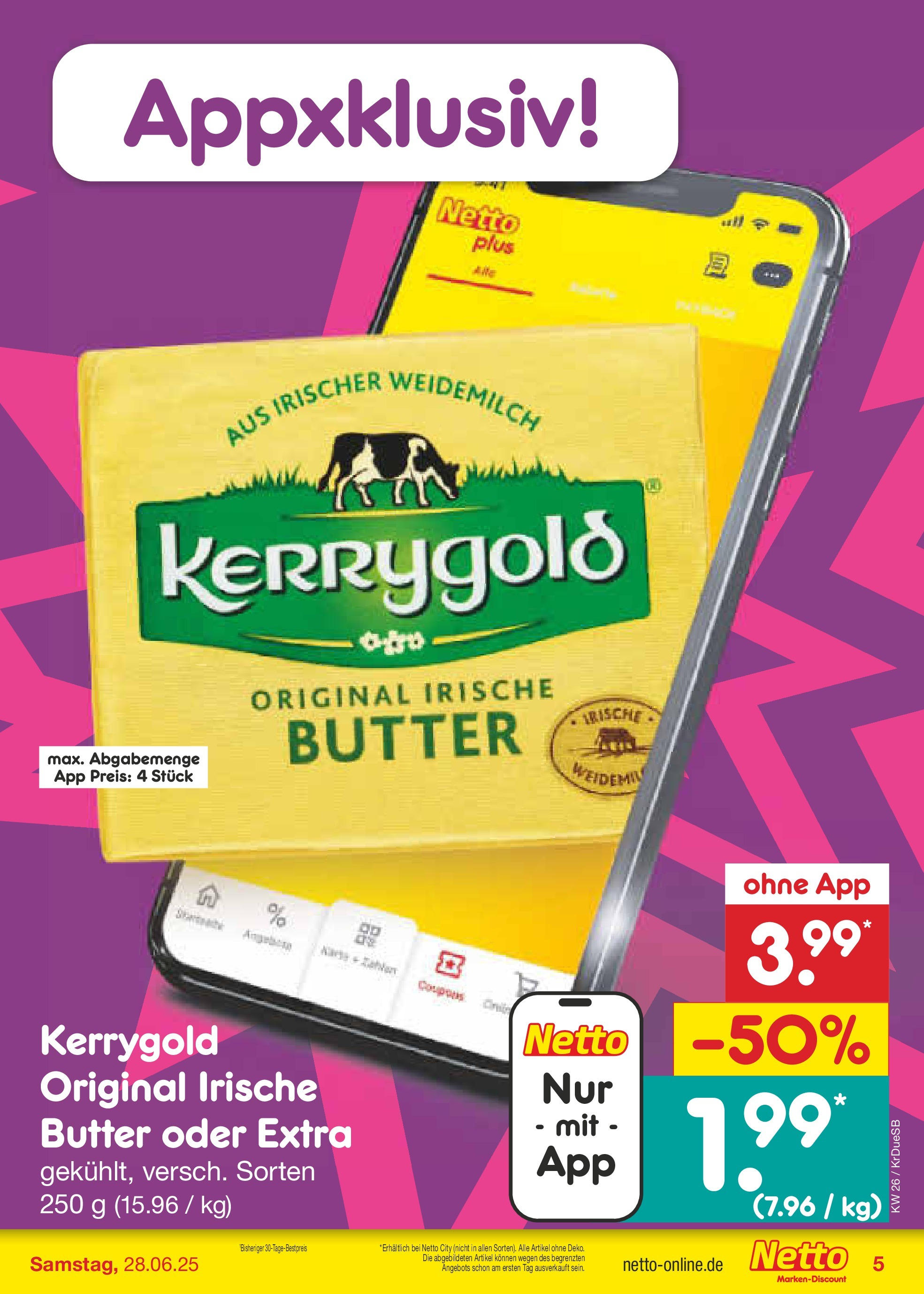 Netto Marken-Discount prospekt Düsseldorf-Rath (ab 22.06.2025) » Angebote | Seite: 5 | Produkte: Butter Netto Marken-Discount prospekt Düsseldorf-Rath (ab 22.06.2025) » Angebote | Seite: 5 | Produkte: Butter